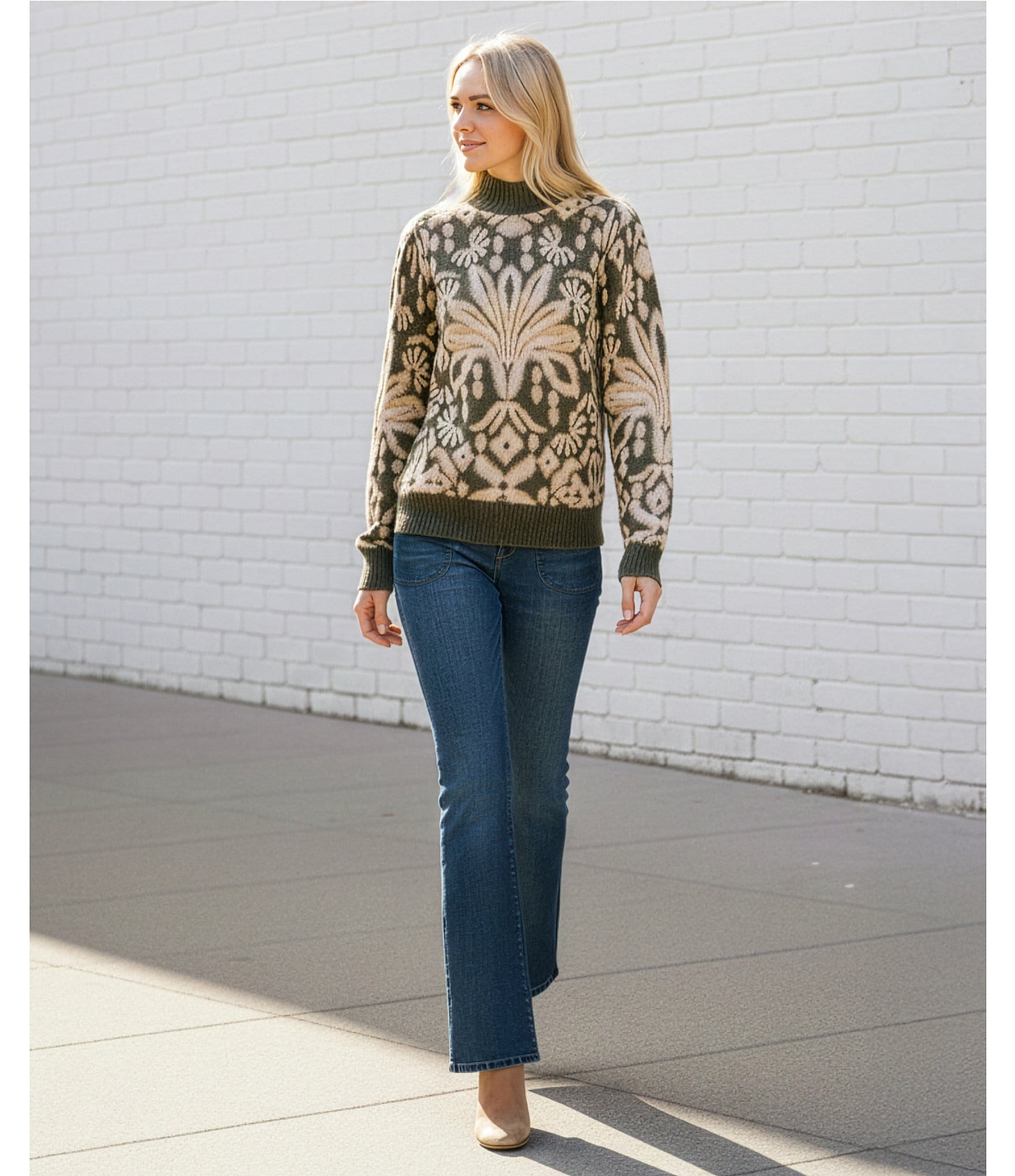 Nurture Petite Mid Rise Welt Pocket Bootcut Jeans