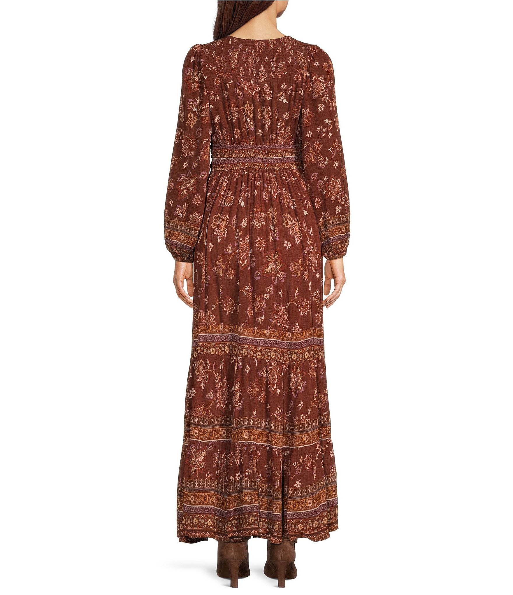Nurture Petite Size Long Sleeve Crew Neck Maxi Dress