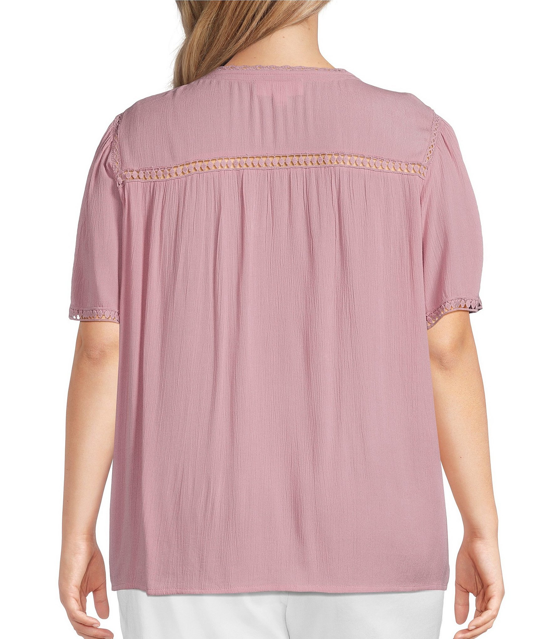 Nurture Plus Size Short Sleeve V-Neck Blouse