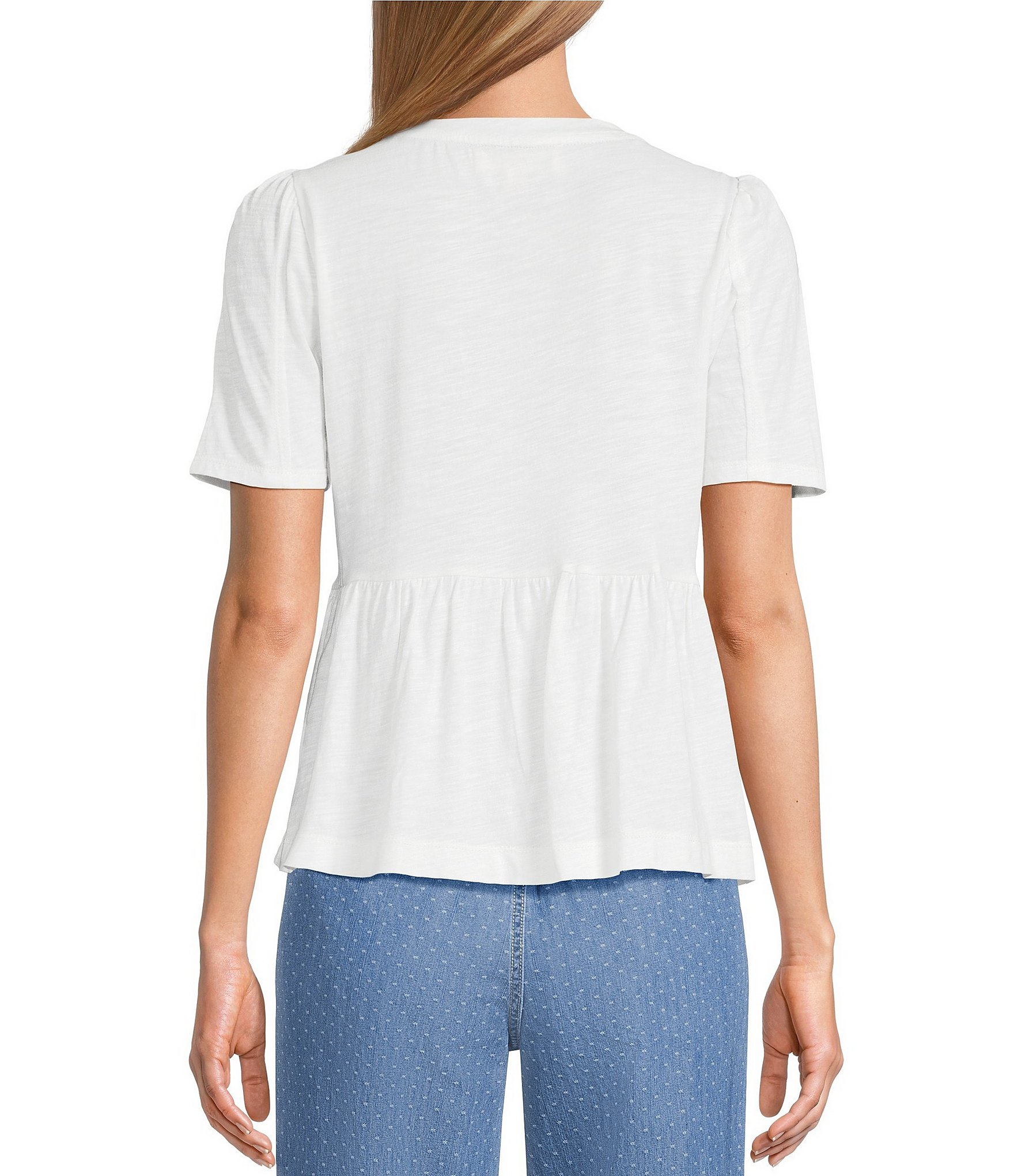 Nurture Ruched Short Sleeve Crew Neck Top