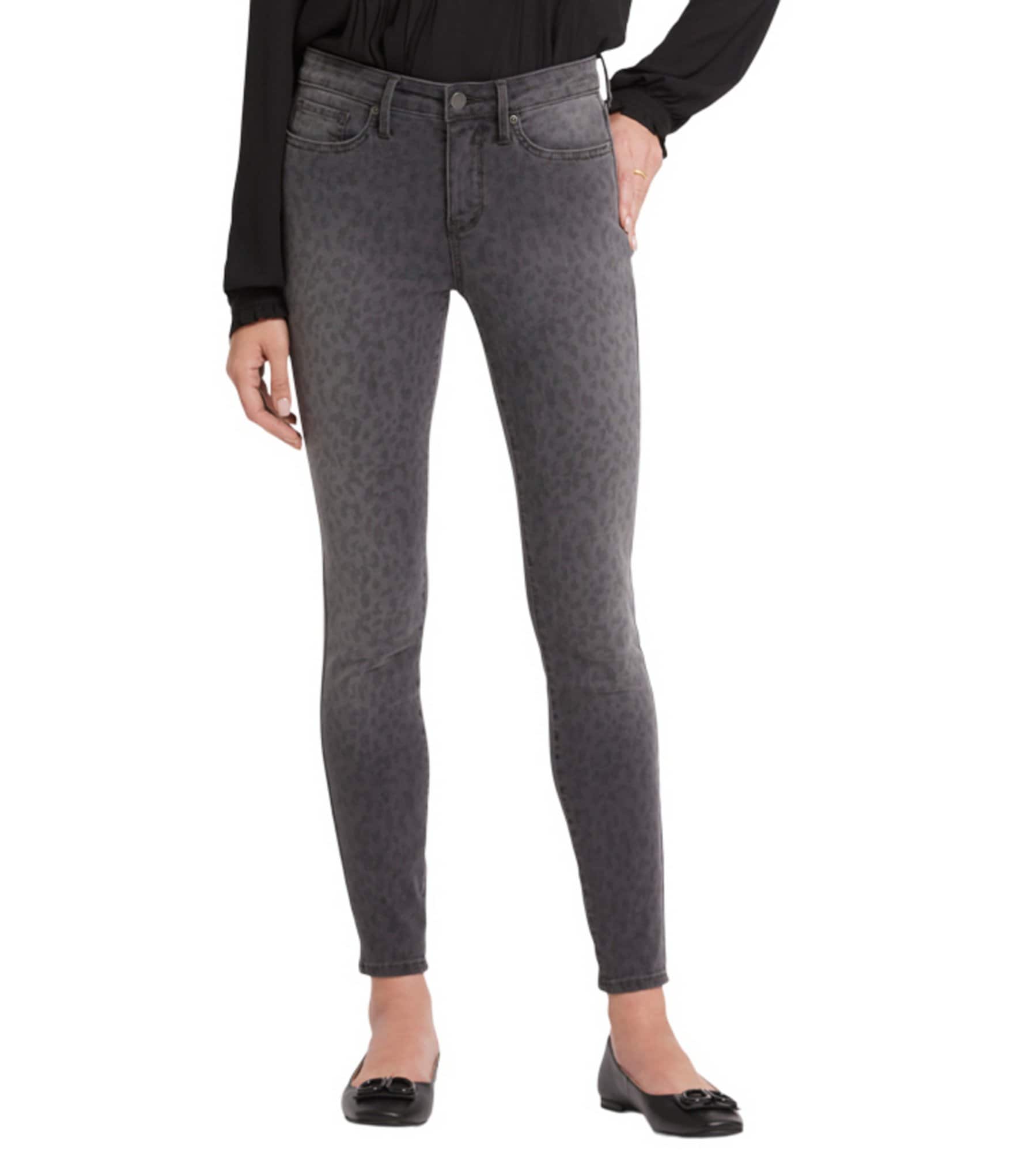 NYDJ Ami Lift Tuck® Technology Minimal Animal Print Skinny Leg High Rise Ankle Jeans