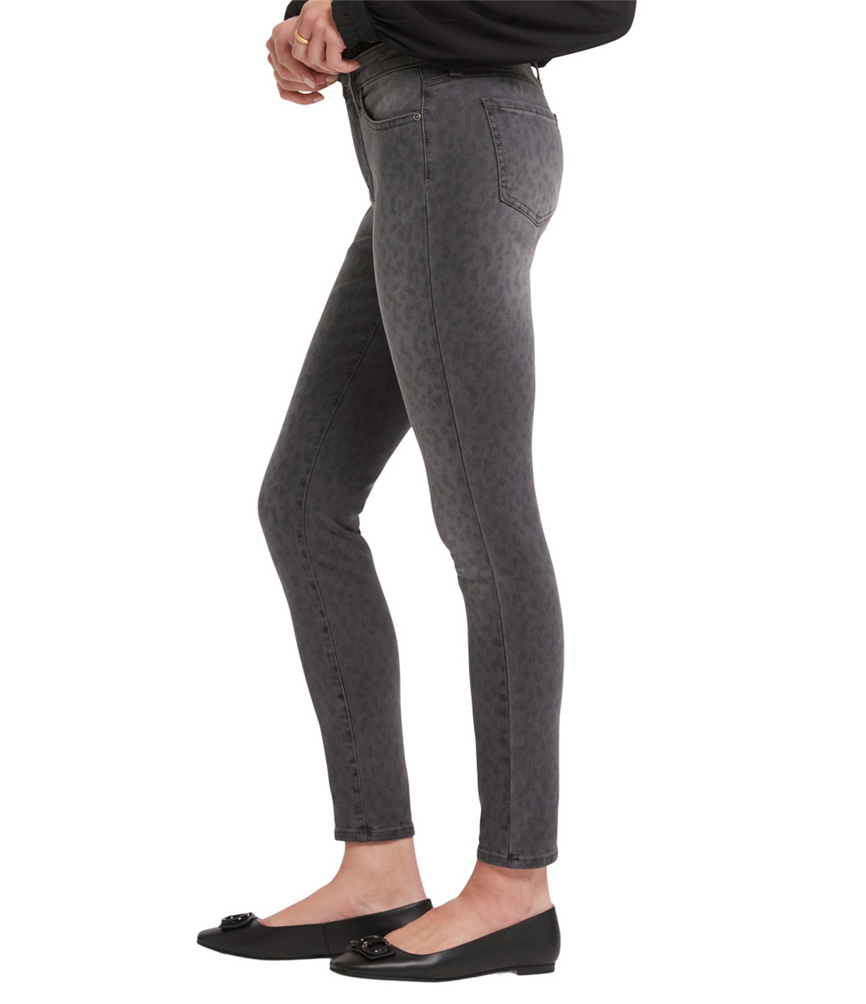 NYDJ Ami Lift Tuck® Technology Minimal Animal Print Skinny Leg High Rise Ankle Jeans