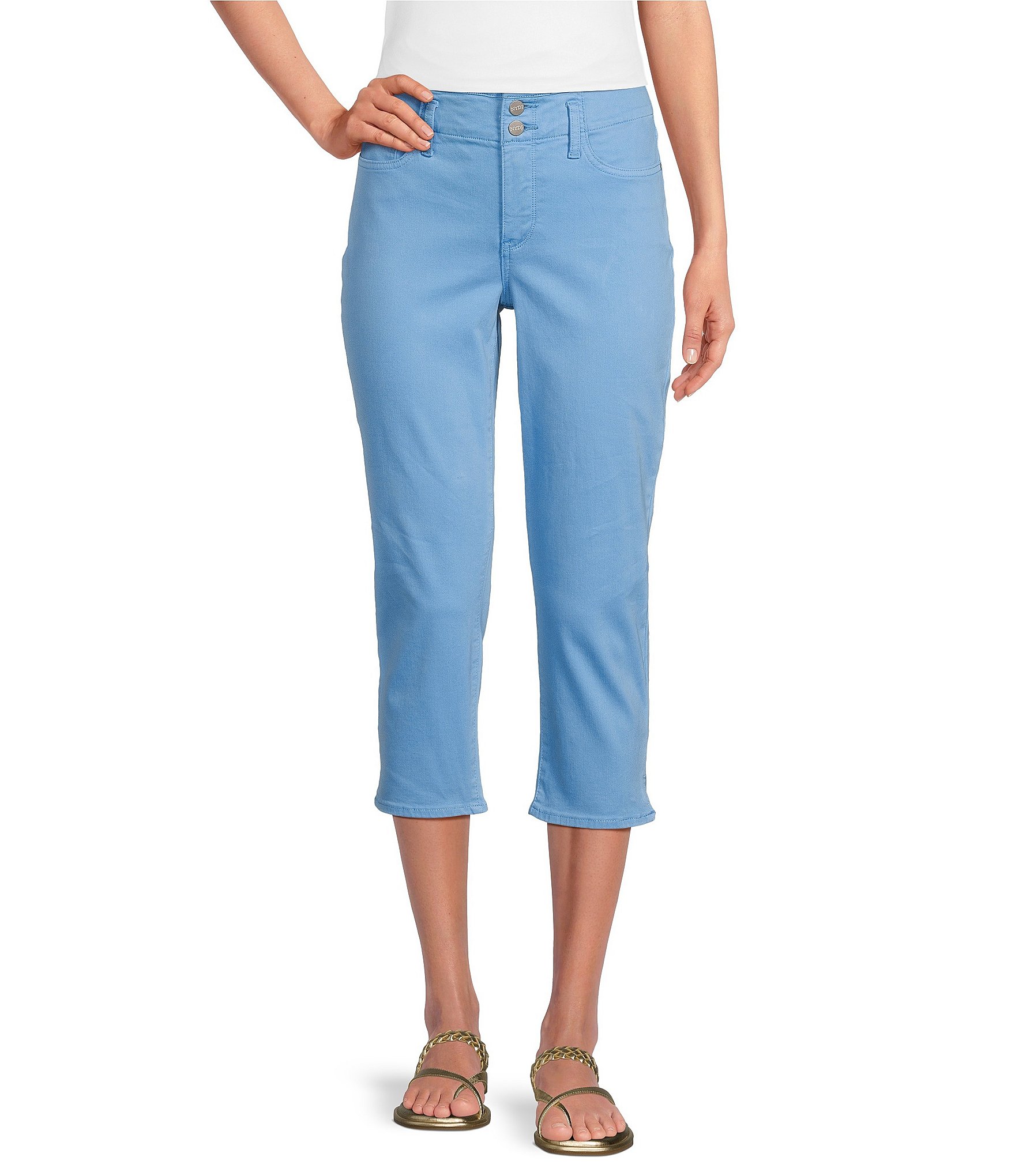 NYDJ Chloe Slim Fit Mid Rise Skinny Leg Capri Jeans | Dillard's
