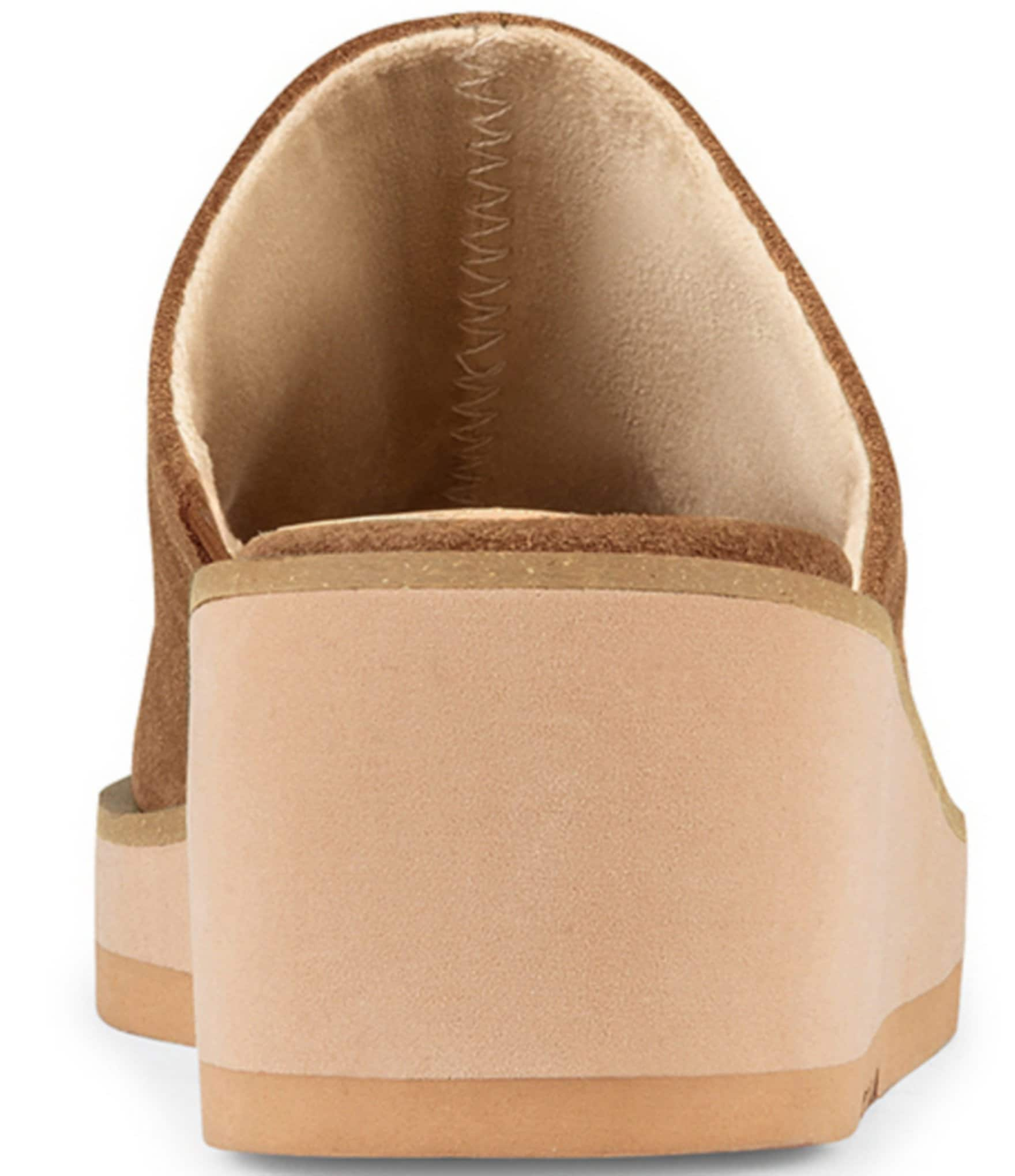 NYDJ Edmond Suede Platform Wedge Mules