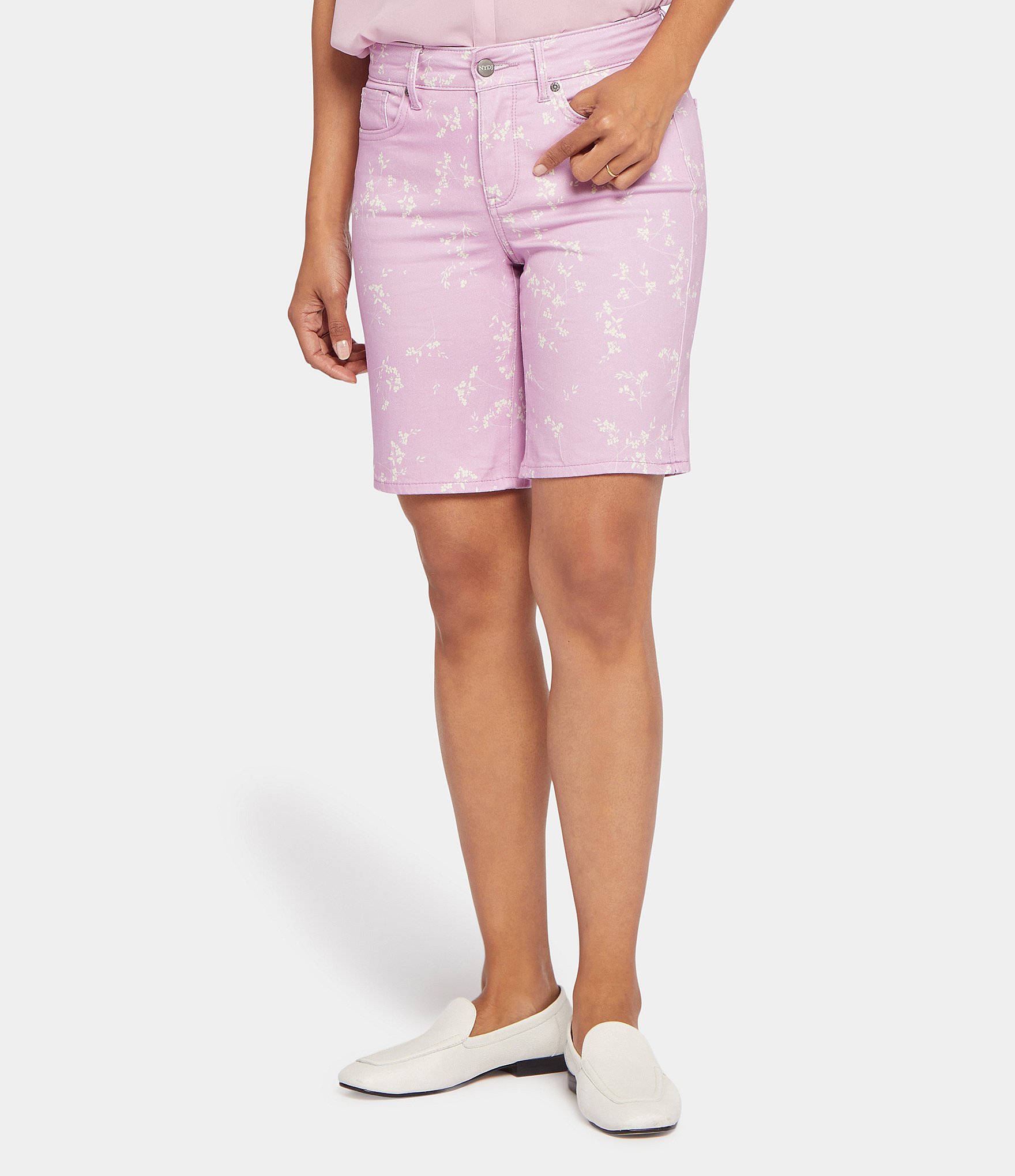Womens In Disbelief Pink Tailored Shorts