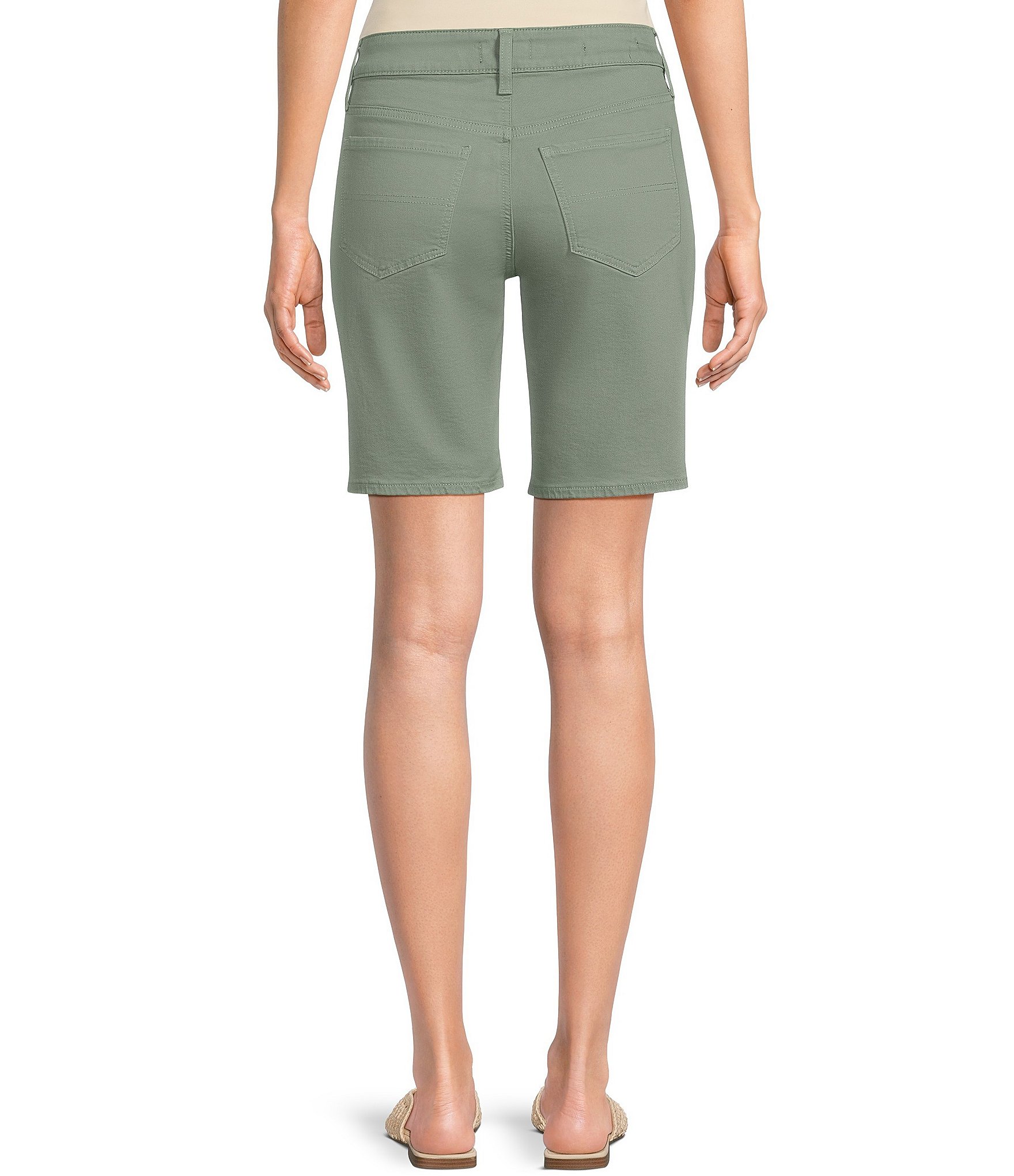 NYDJ Ella Stretch Denim Lift Tuck® Technology High Rise Bermuda Shorts