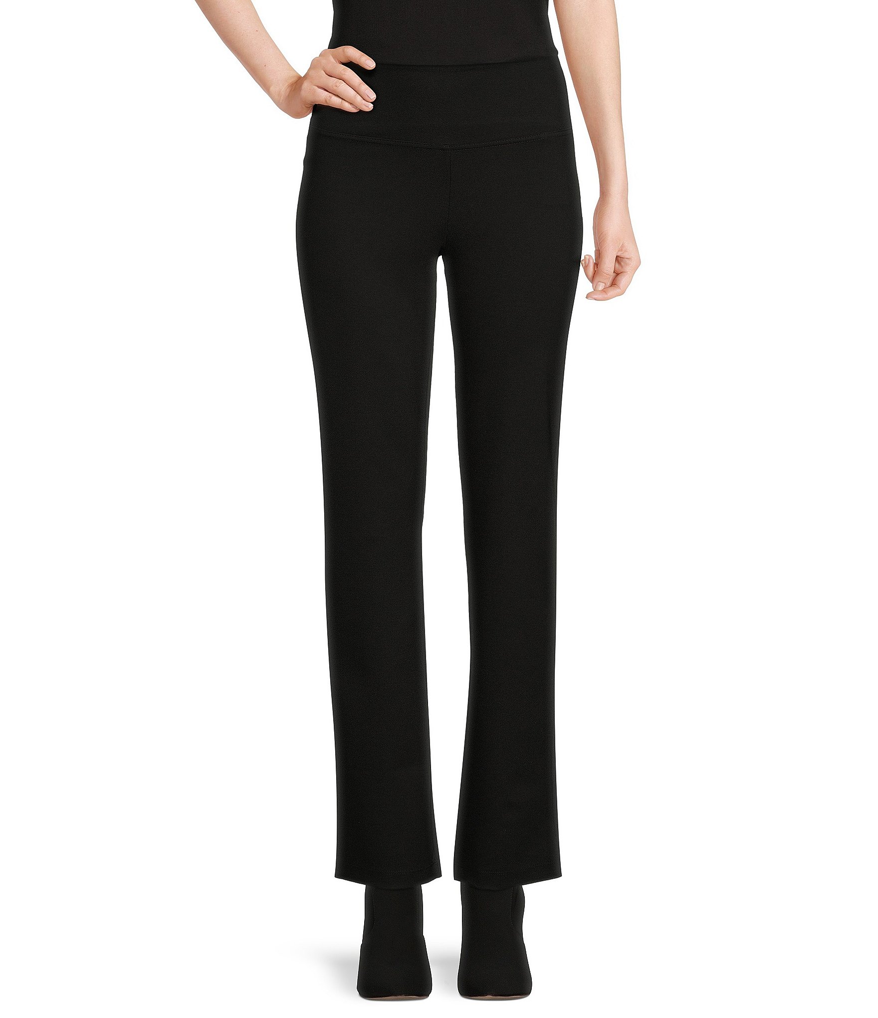 Pull-On Straight Pants Sculpt-Her™ Collection - Black Black