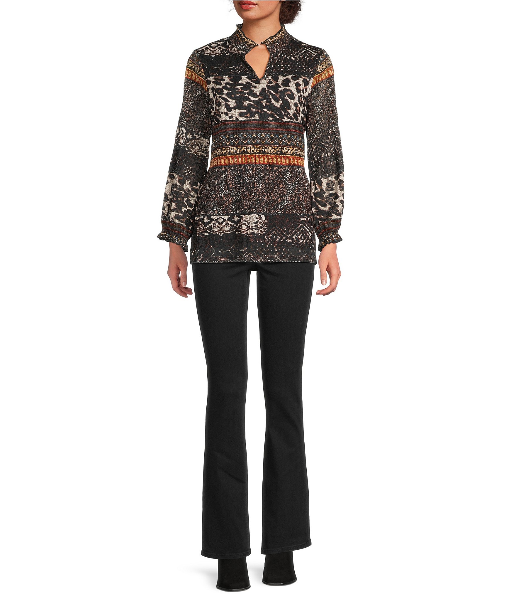 NYDJ Stretch Denim High Rise Slim Leg Bootcut Jeans