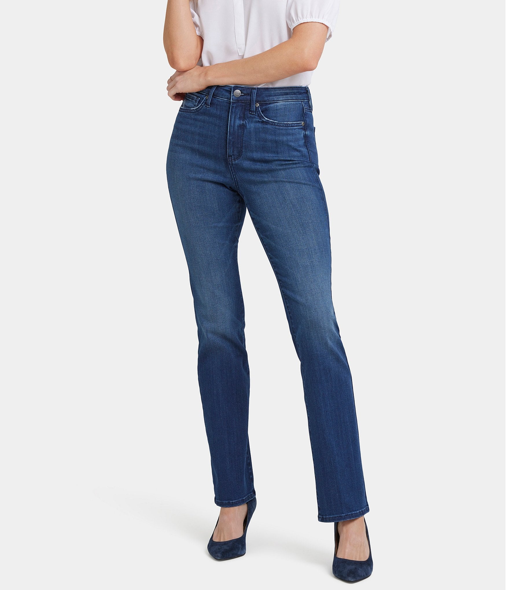 Nydj Billie High Rise Mini Bootcut Jeans Moonlight