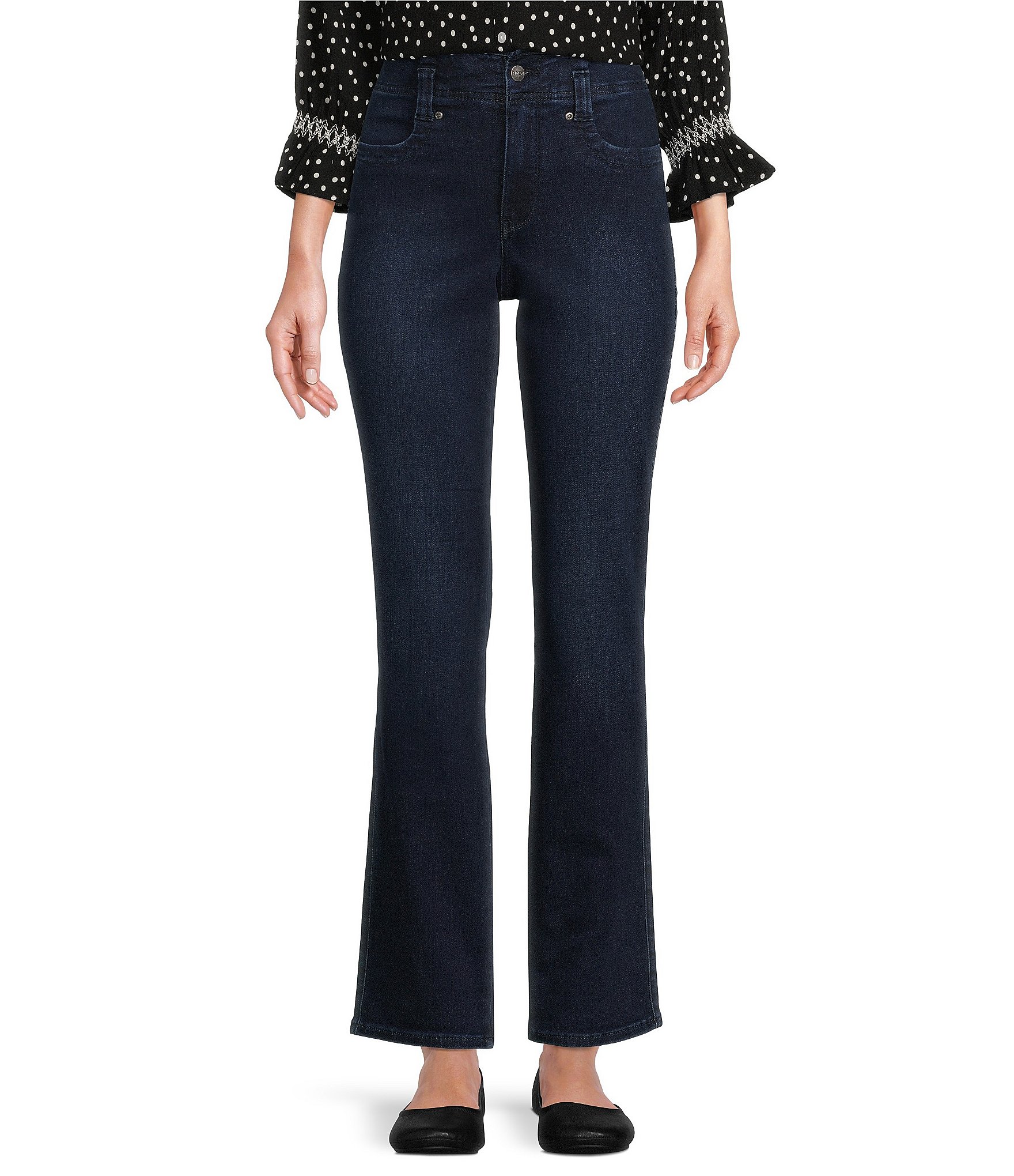 NYDJ Marilyn Straight Leg 5-Pocket Stretch Denim Jeans | Dillard's