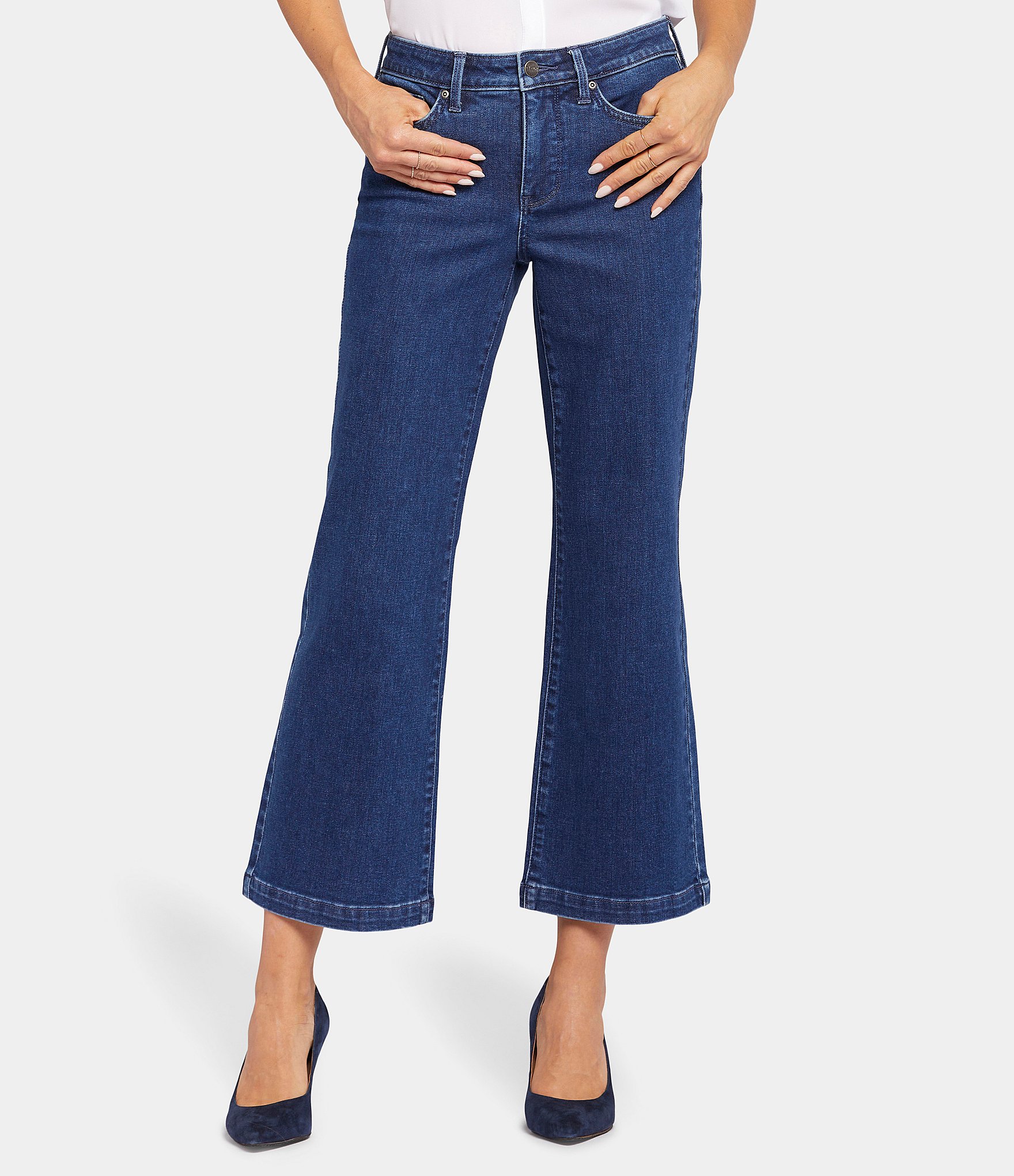 NYDJ Mid Rise Relaxed Flared Jeans | Dillard's