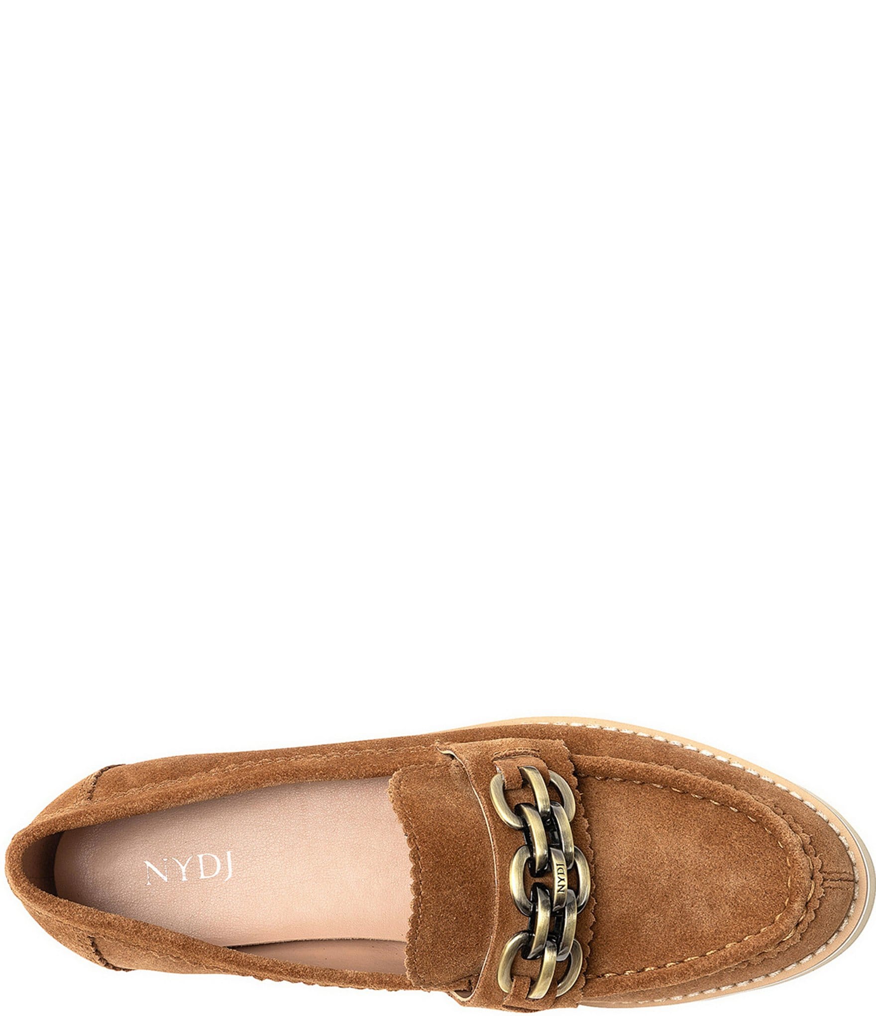 NYDJ Owens Suede Chain Detail Loafers