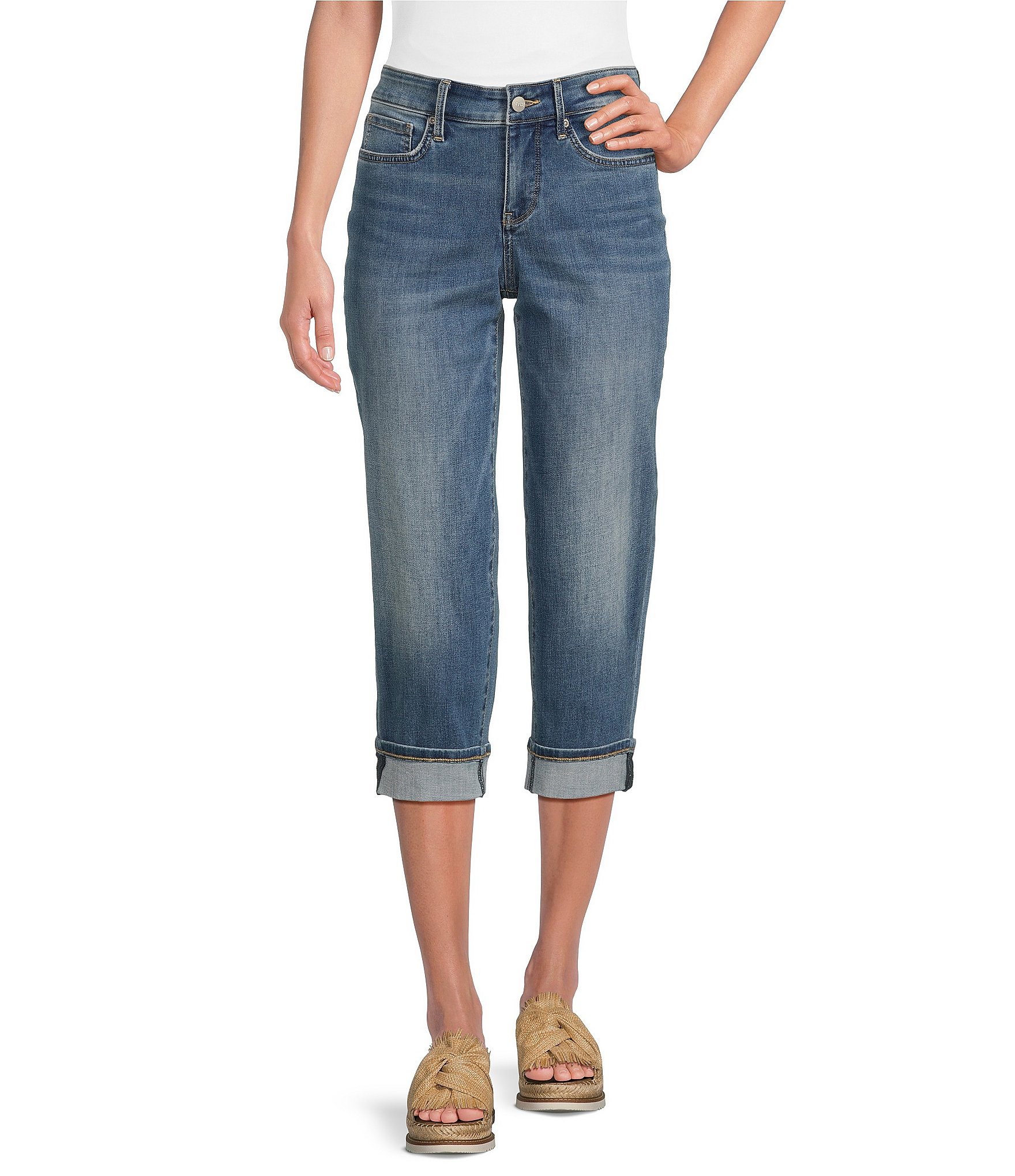 大人 可愛い 服  Petite NYDJ Size Tuck Lift Embrace® Cool Cuffed Marilyn パンツ