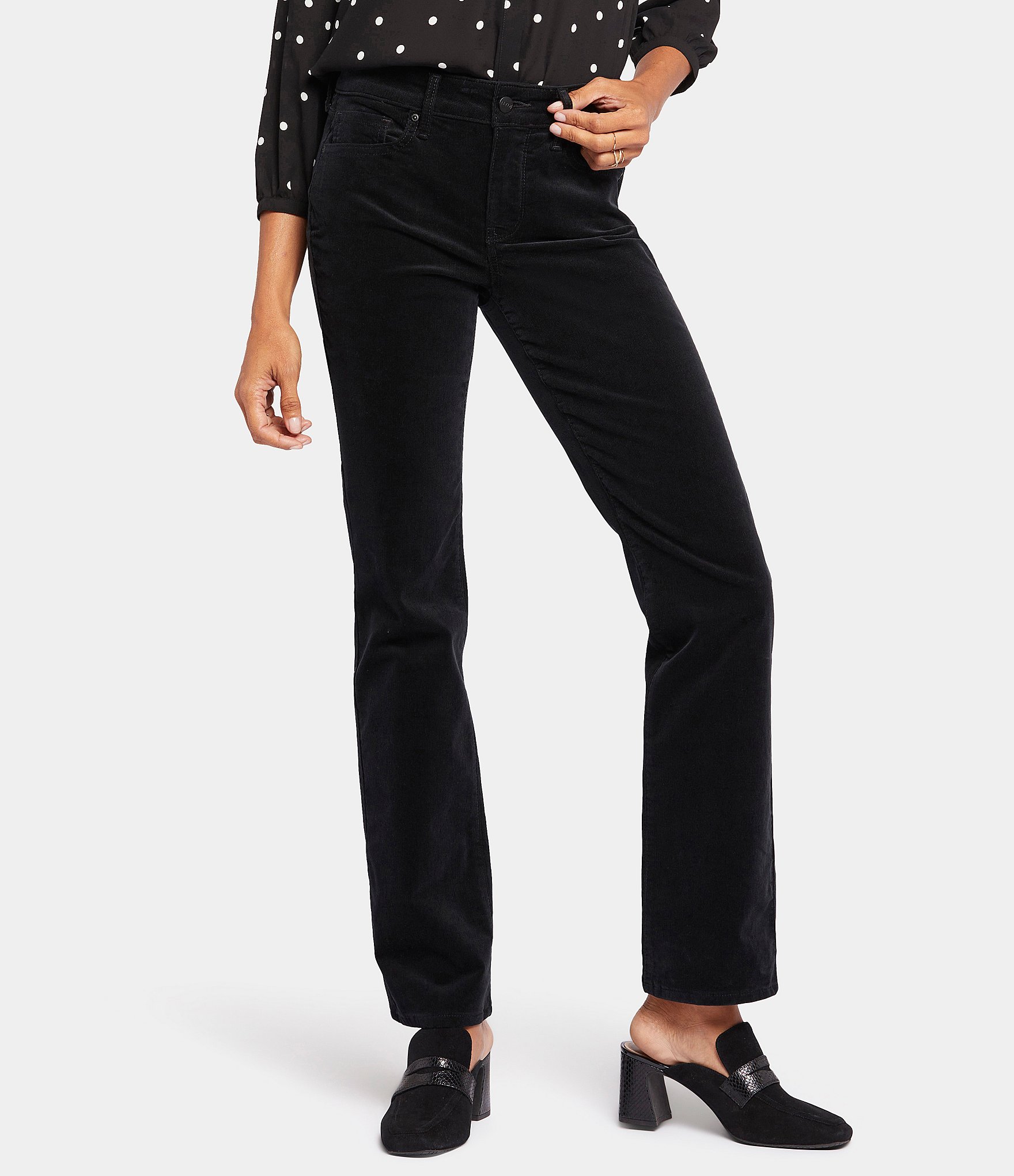 NYDJ Petite Size Marilyn Fine Corduroy Straight Leg Jeans | Dillard's