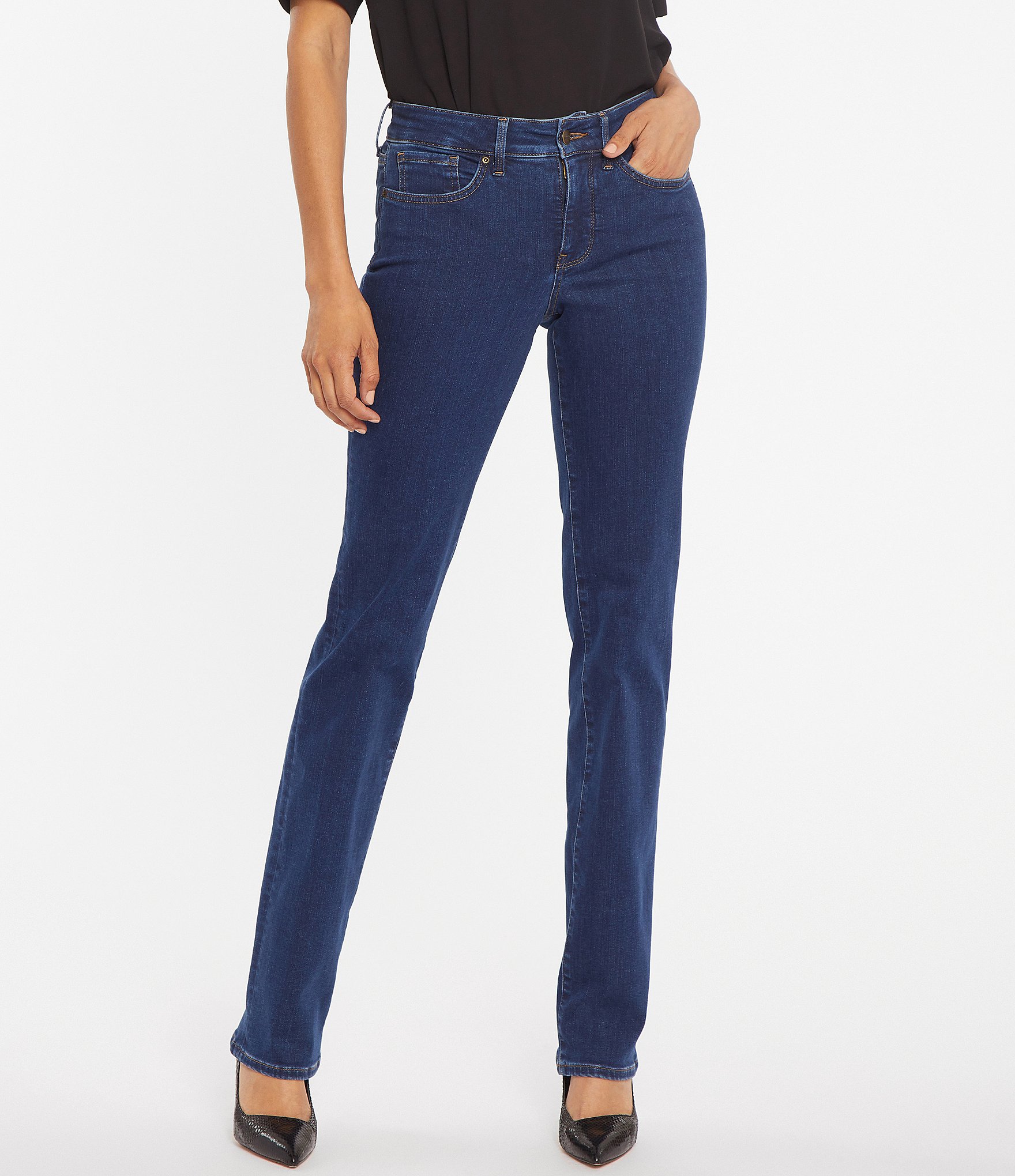 Lauren Ralph Lauren Petite Size Mid Rise Straight Leg Jeans