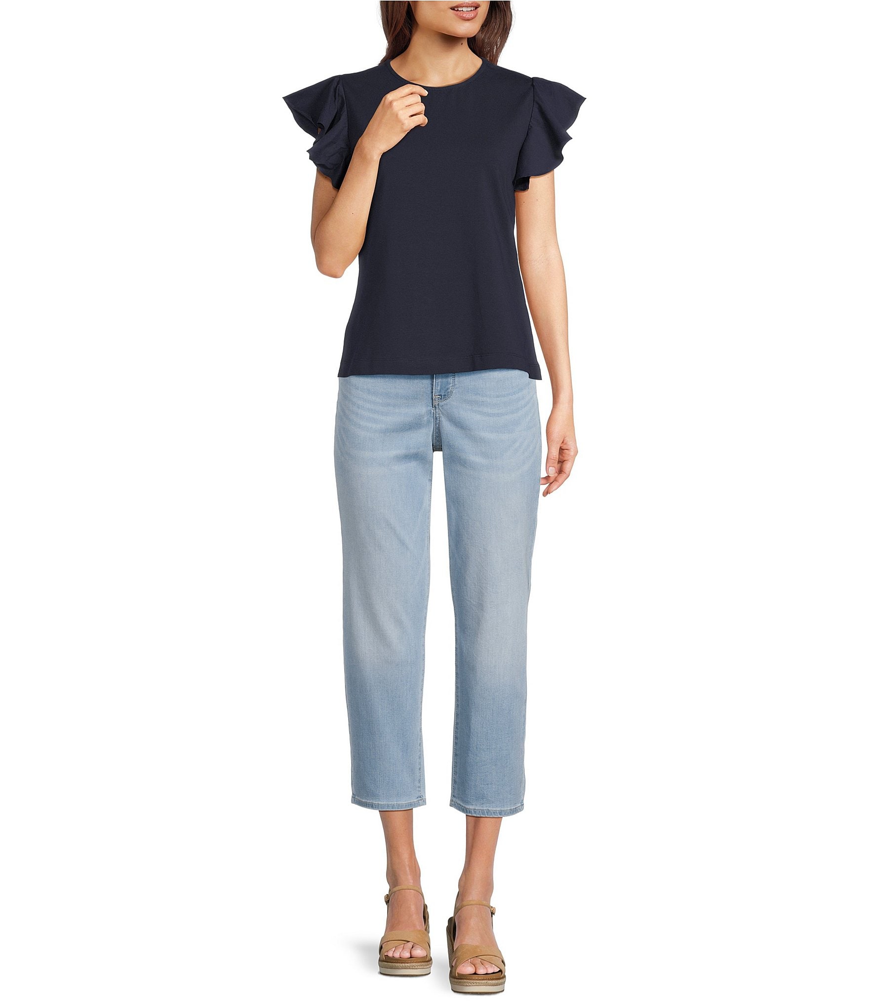 NYDJ Petite Size Relaxed Piper Crop Jeans