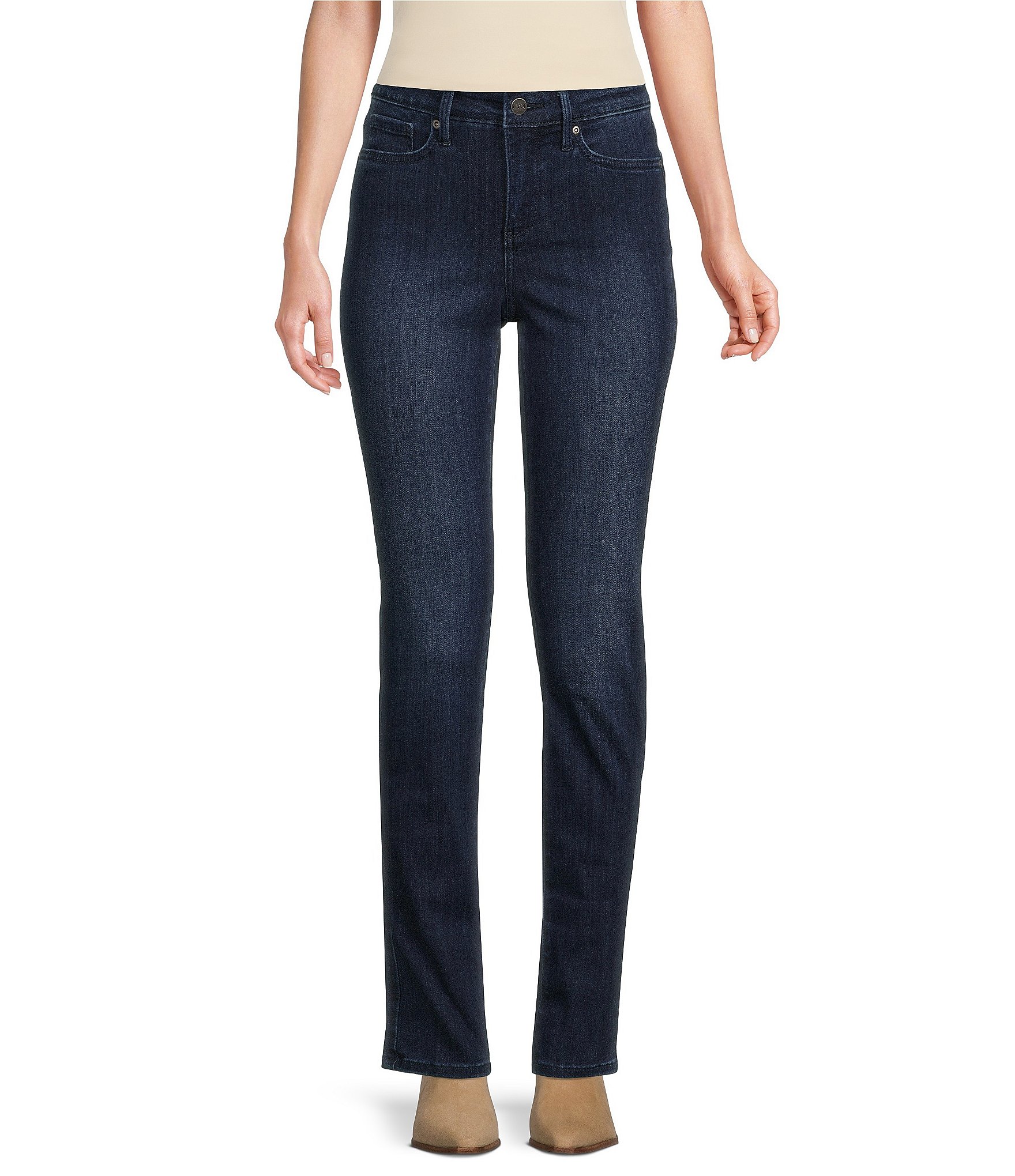 NYDJ Petite Size Sheri Mid Rise Slim Leg Sure Stretch® Jeans | Dillard's