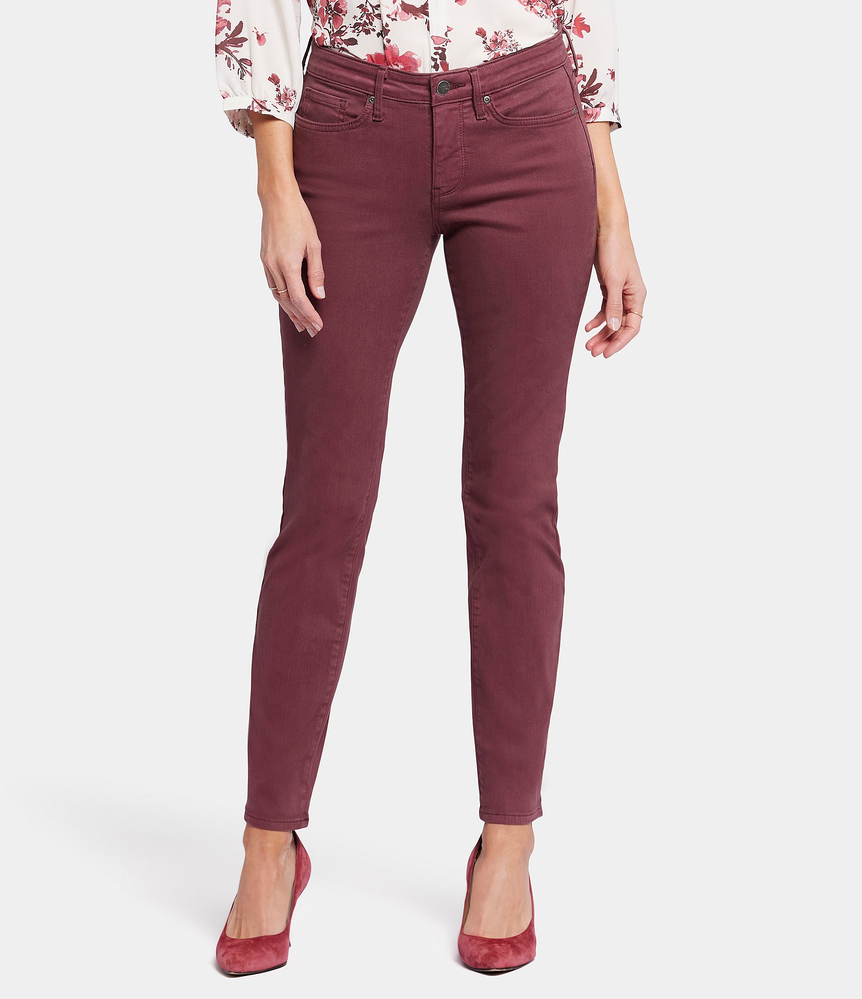 NYDJ Petite Size Sheri Slim Leg Jeans | Dillard's