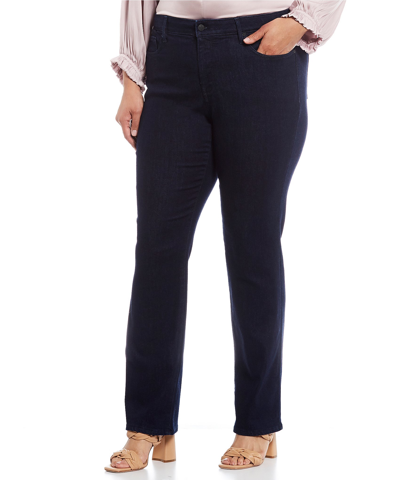 NYDJ Plus Size Marilyn Straight Denim Jeans | Dillard's