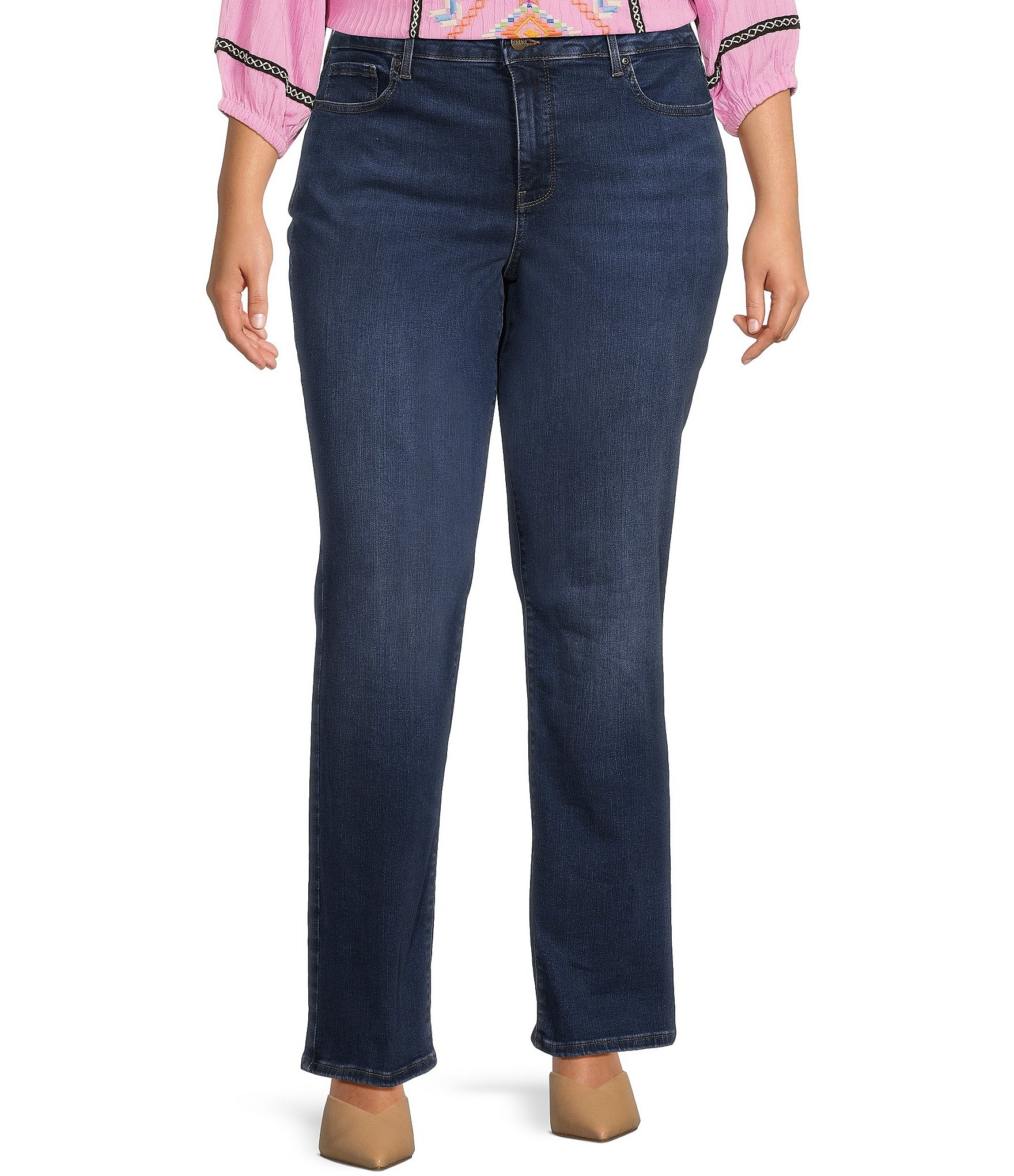 NYDJ Plus Size Barbara Bootcut High Rise Stretch Denim Jeans | Dillard's
