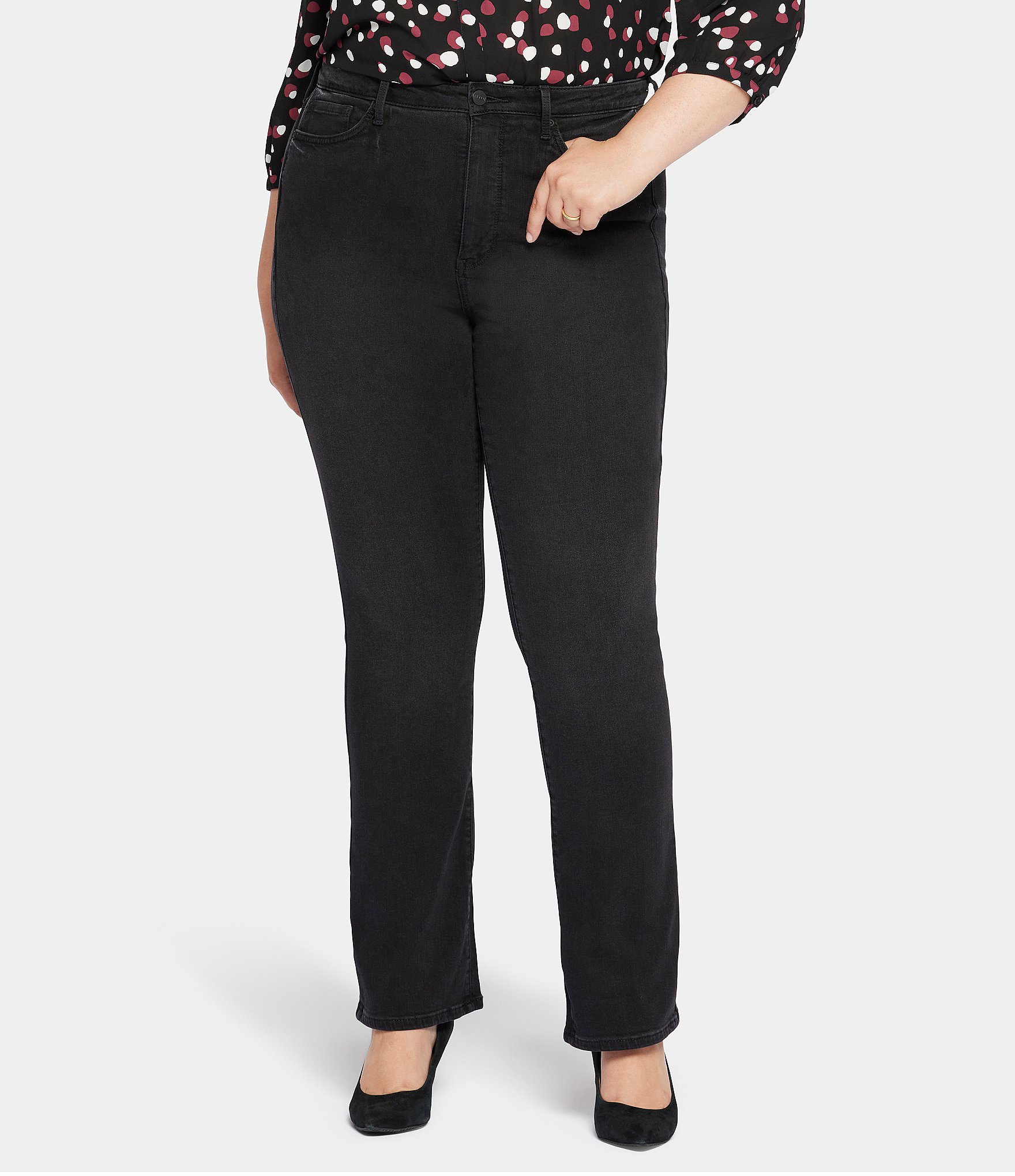 NYDJ Plus Size Billie High Rise Slim Bootcut Jeans | Dillard's