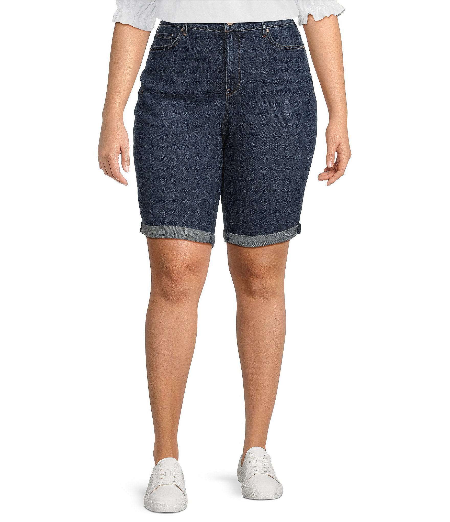 Lauren Ralph Lauren Plus Size Stretch Cotton Twill Shorts