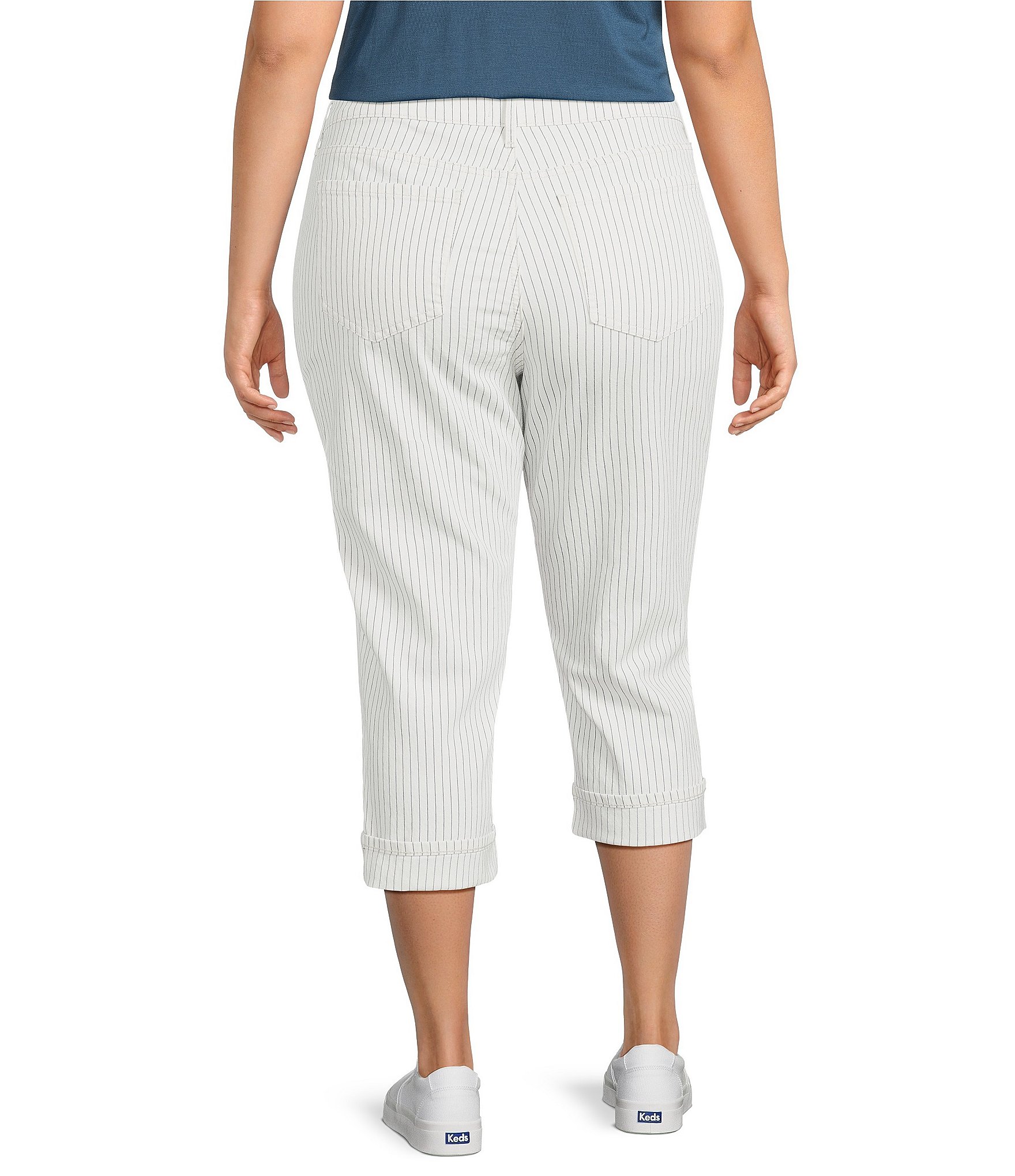 NYDJ Plus Size Marilyn Lift Tuck® Technology Straight Leg Cropped Jeans