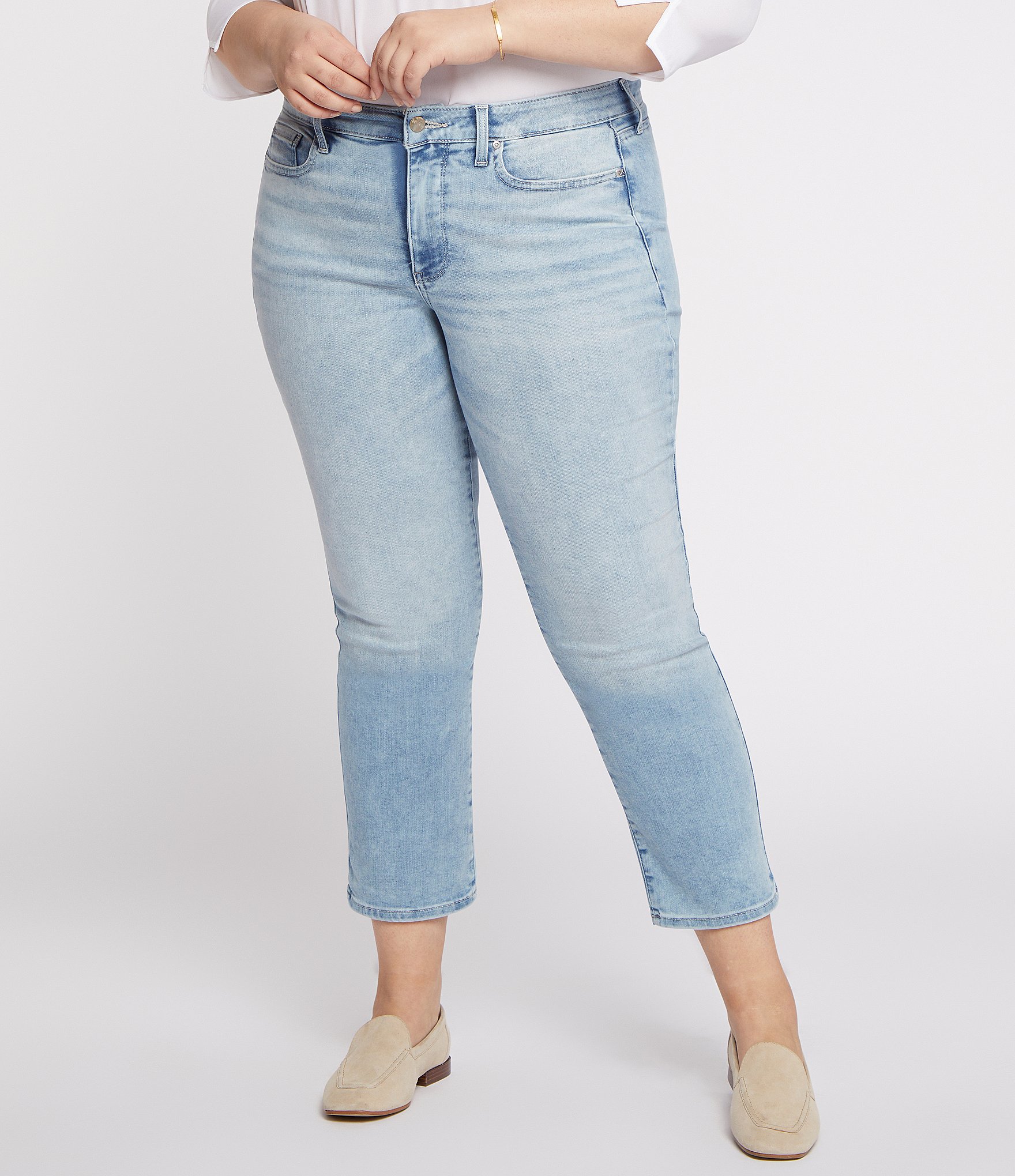 NYDJ Plus Size Marilyn Straight Leg Ankle Jeans | Dillard's