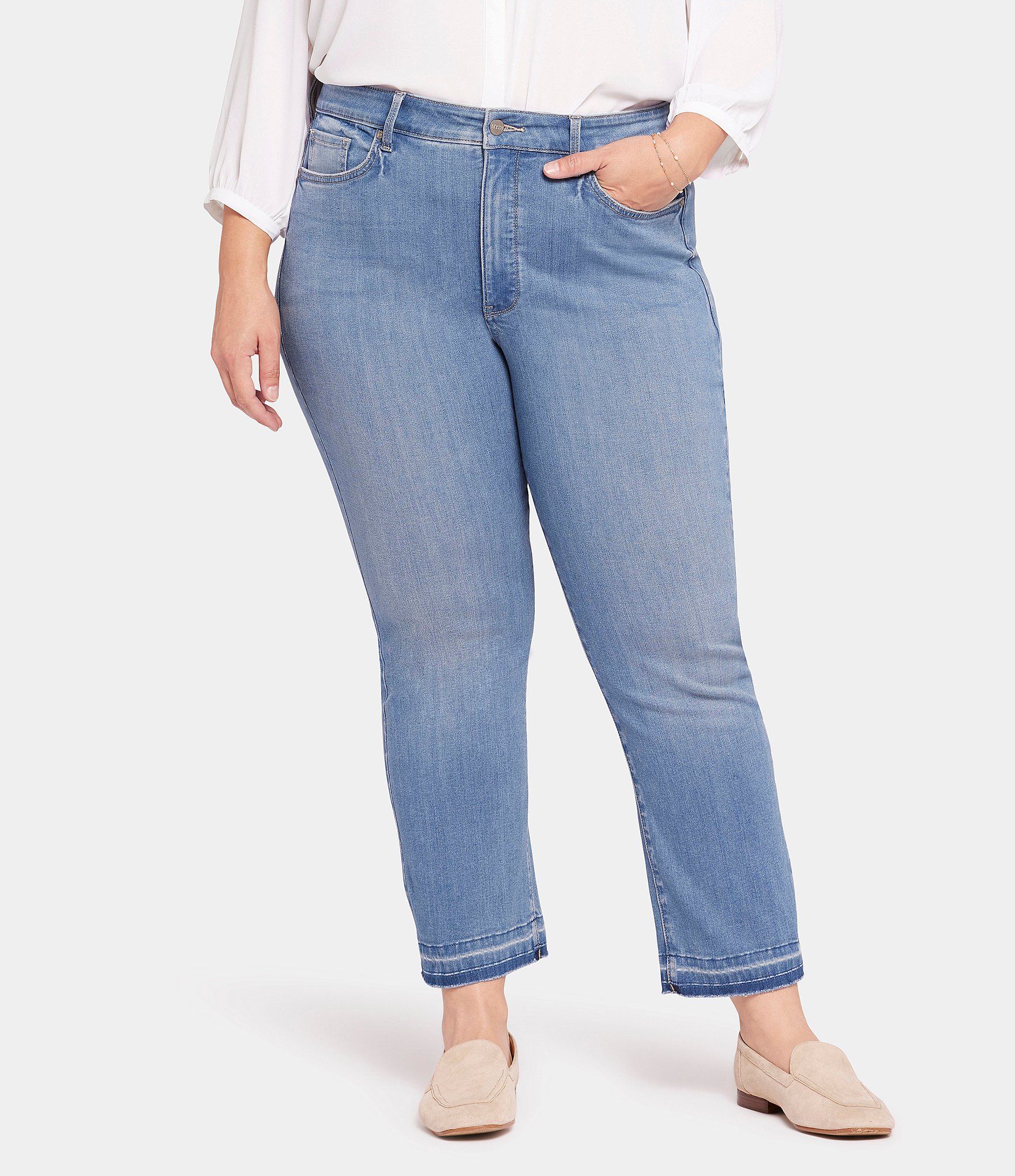 NYDJ Plus Size Marilyn Ankle Straight Denim Jeans | Dillard's