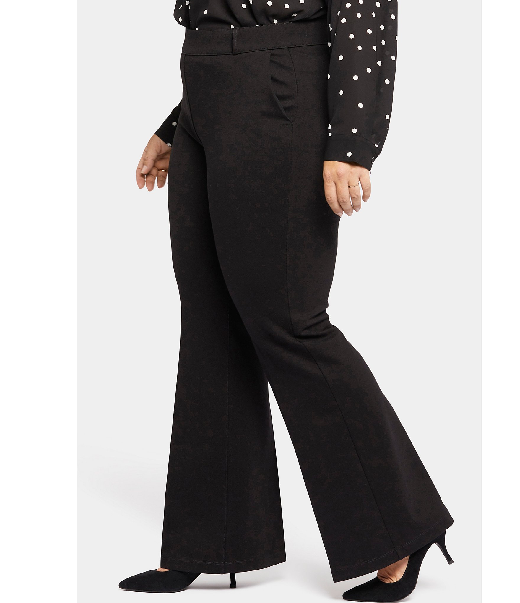NYDJ Plus Size Pull-On Flared Leg Trousers