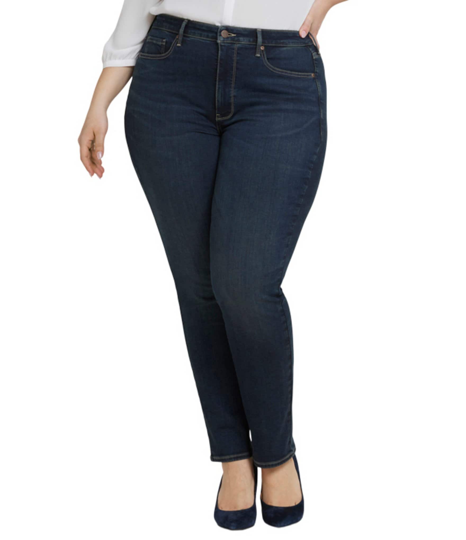 Buy Suki Mid Rise Slim Bootcut Jeans Plus Size for USD 42.00