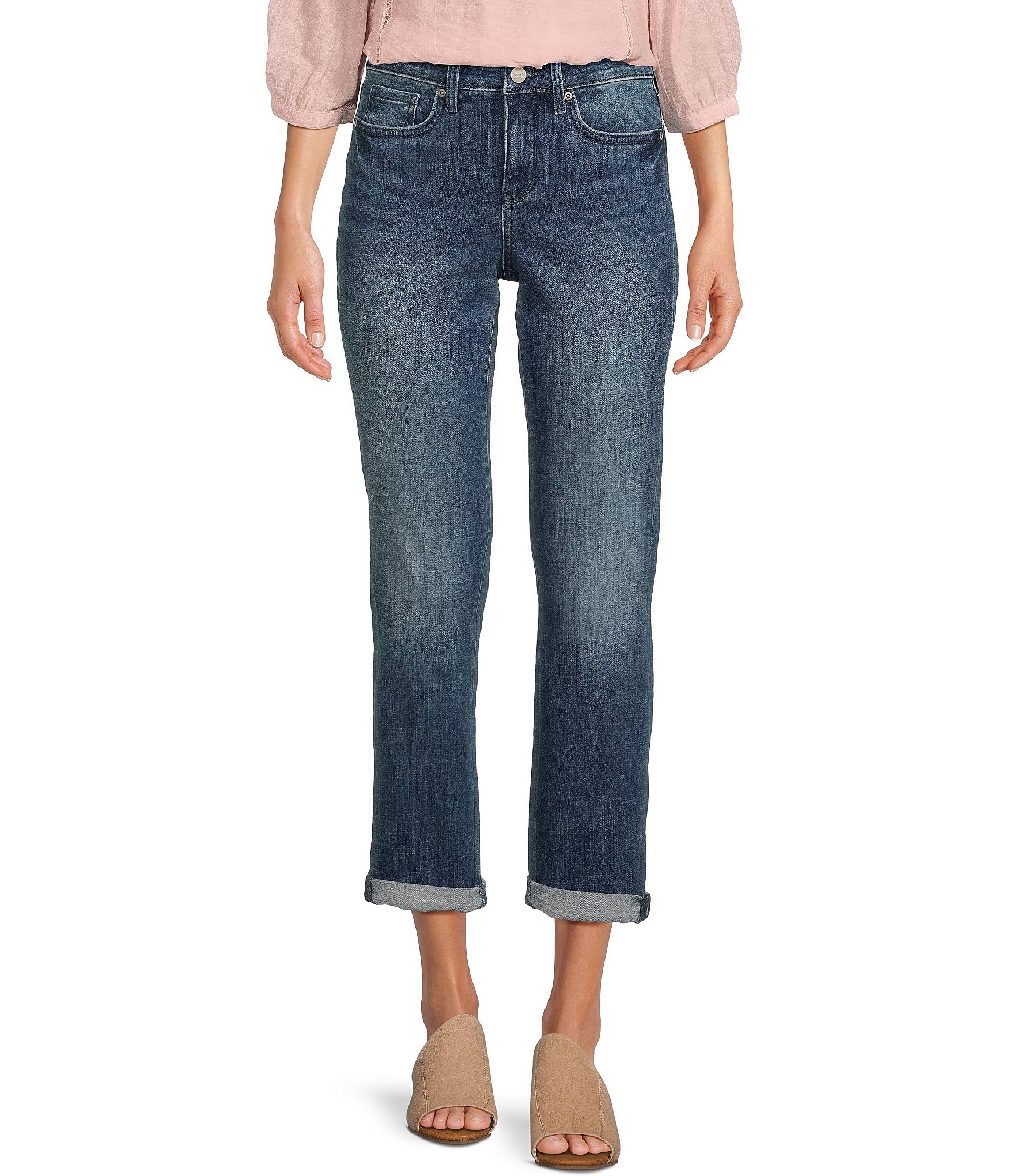 Le Silhouette Slim Bootcut Jeans In Long Inseam With High Rise - Marvelous  Blue | NYDJ