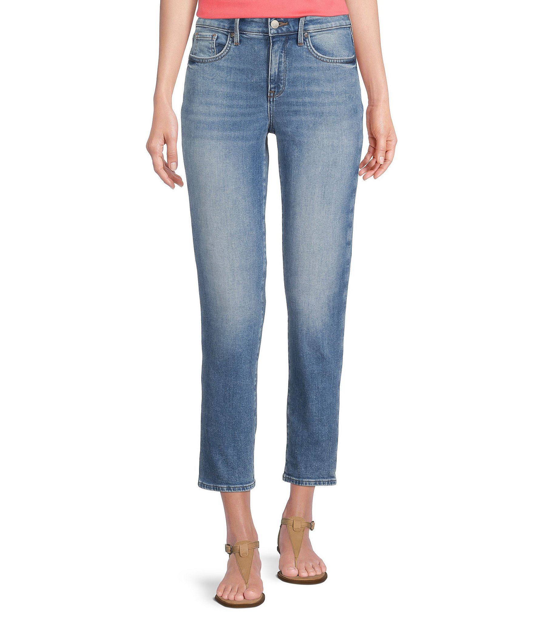 NYDJ Sheri Slim Straight Leg Cropped Jeans | Dillard's