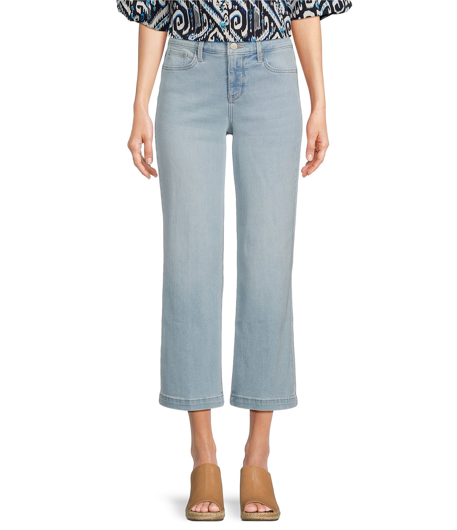 NYDJ Teresa Stretch Denim Wide Leg Ankle Jeans | Dillard's