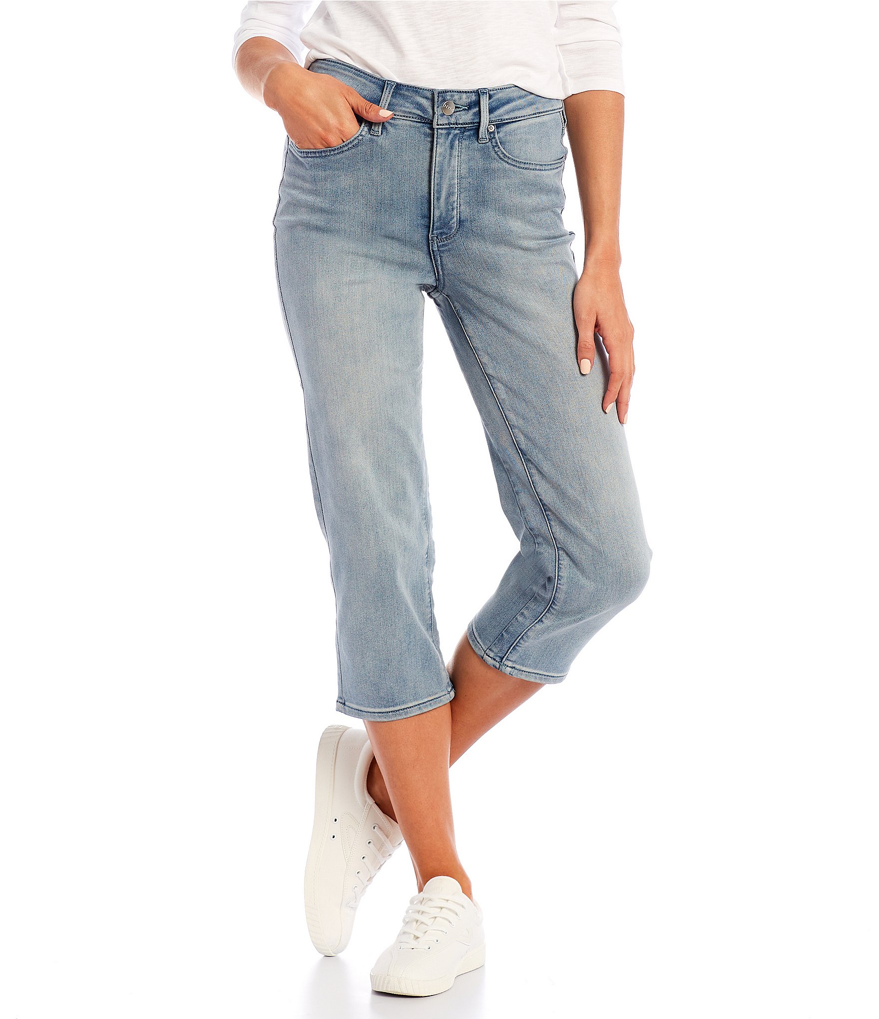 NYDJ ThighShaper(TM) Straight Capri Jeans | Dillard's