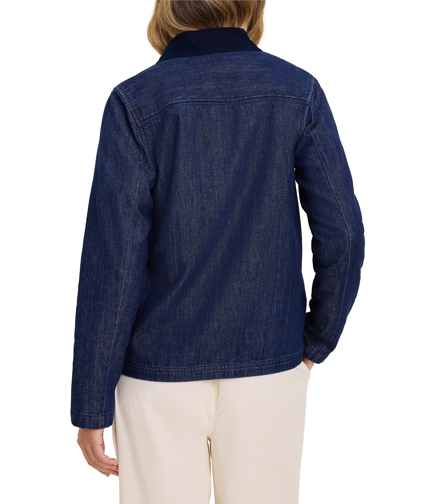 nz by NIC + ZOE Denim Point Collar Button-Front Trucker Jacket