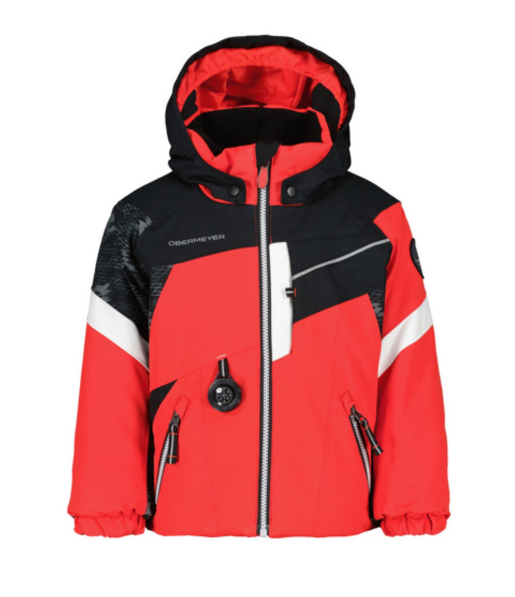 Obermeyer Little/Big Boys 2T-8 Red Super G Hooded Snow Ski Jacket ...