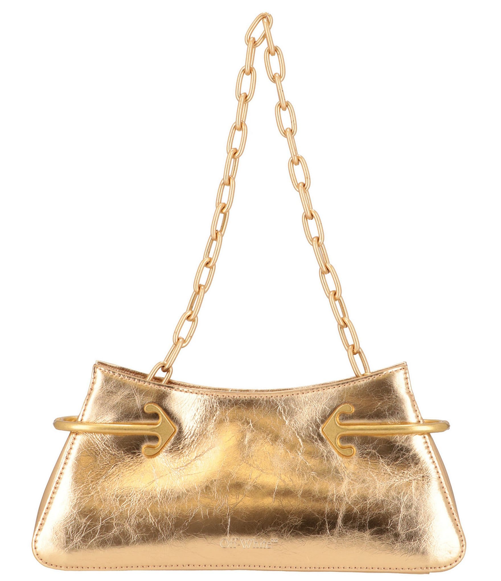 Off-White Arrow Metallic East West Clutch Shoulder Bag