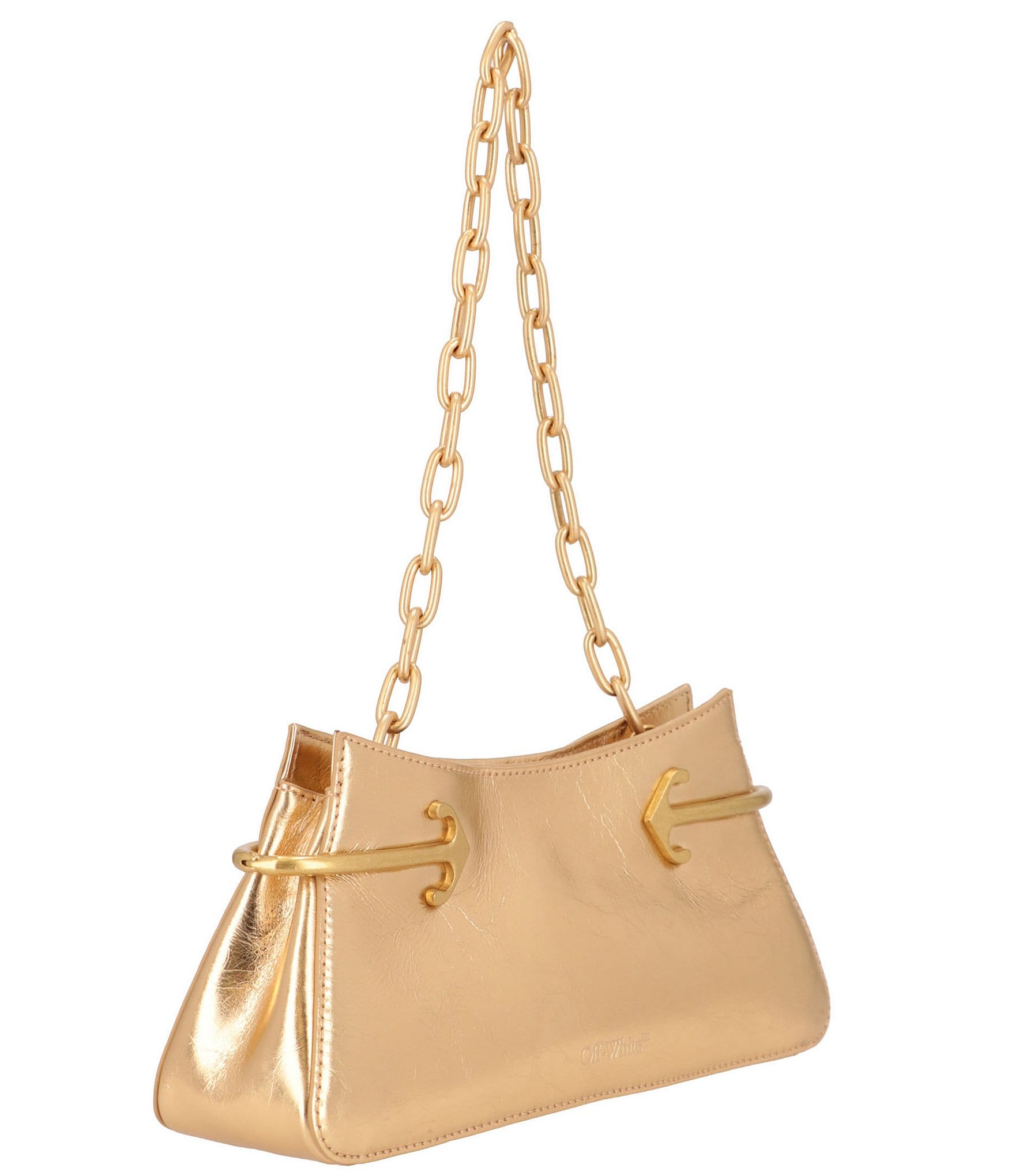 Off-White Arrow Metallic East West Clutch Shoulder Bag