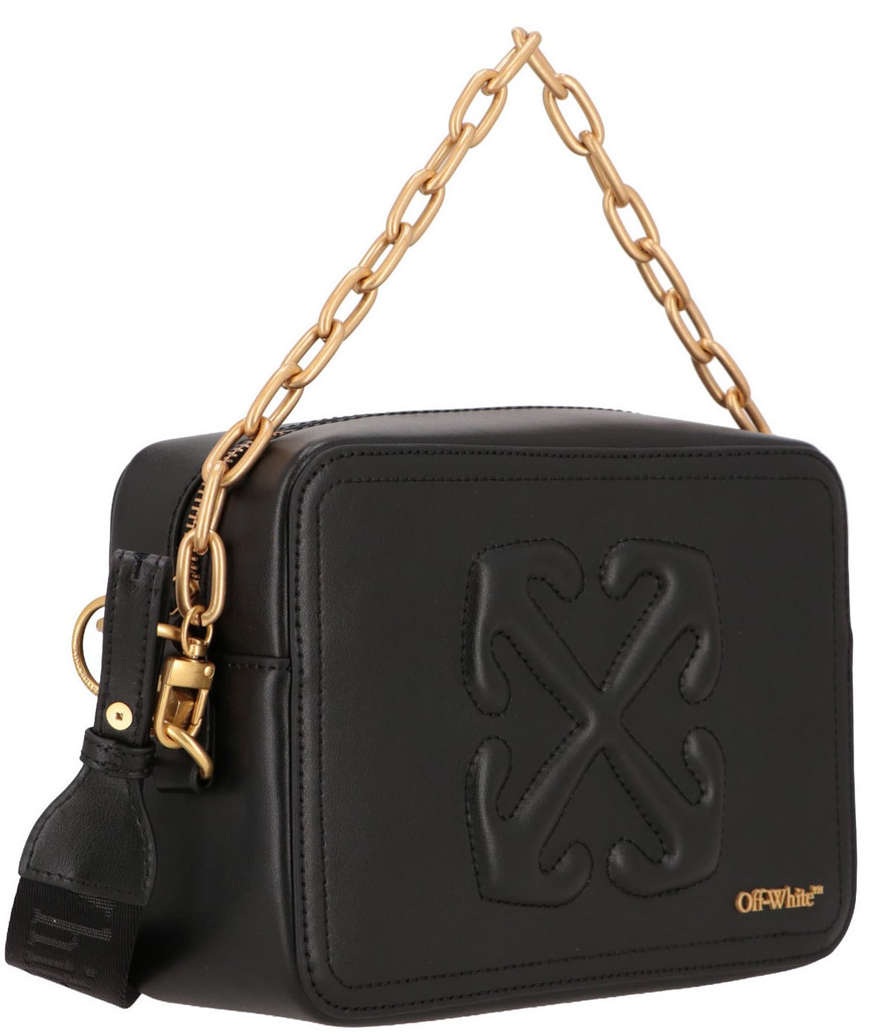 Off-White Medium Camera Chain Crossbody Bag