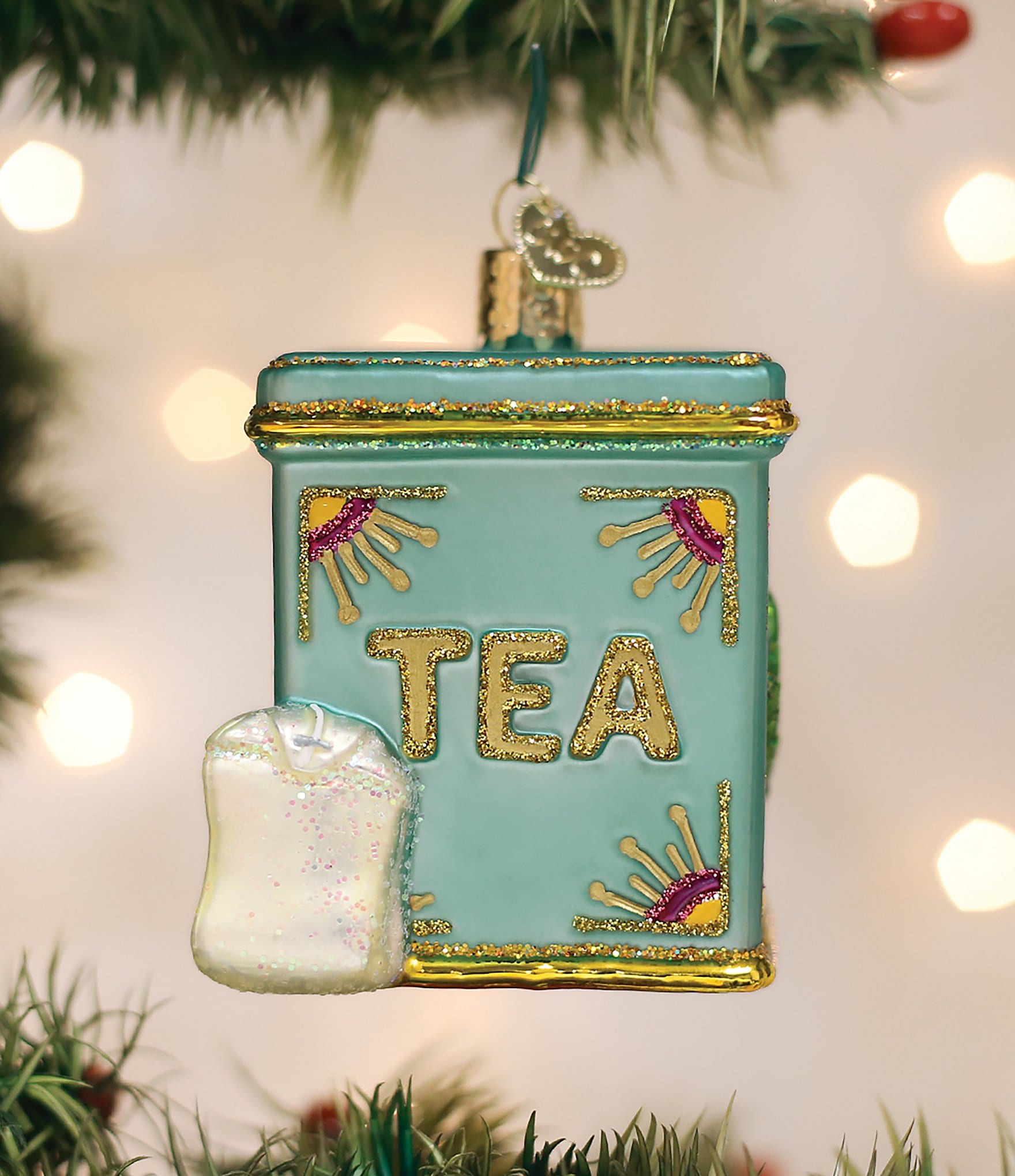Old World Christmas Tea Tin Ornament