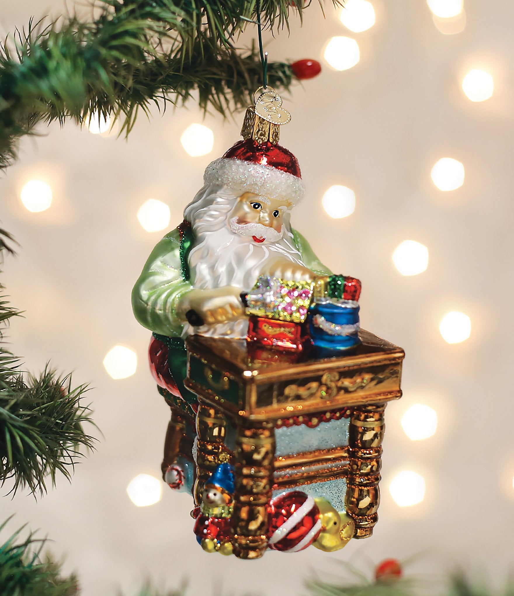 Old World Christmas Workshop Santa Ornament