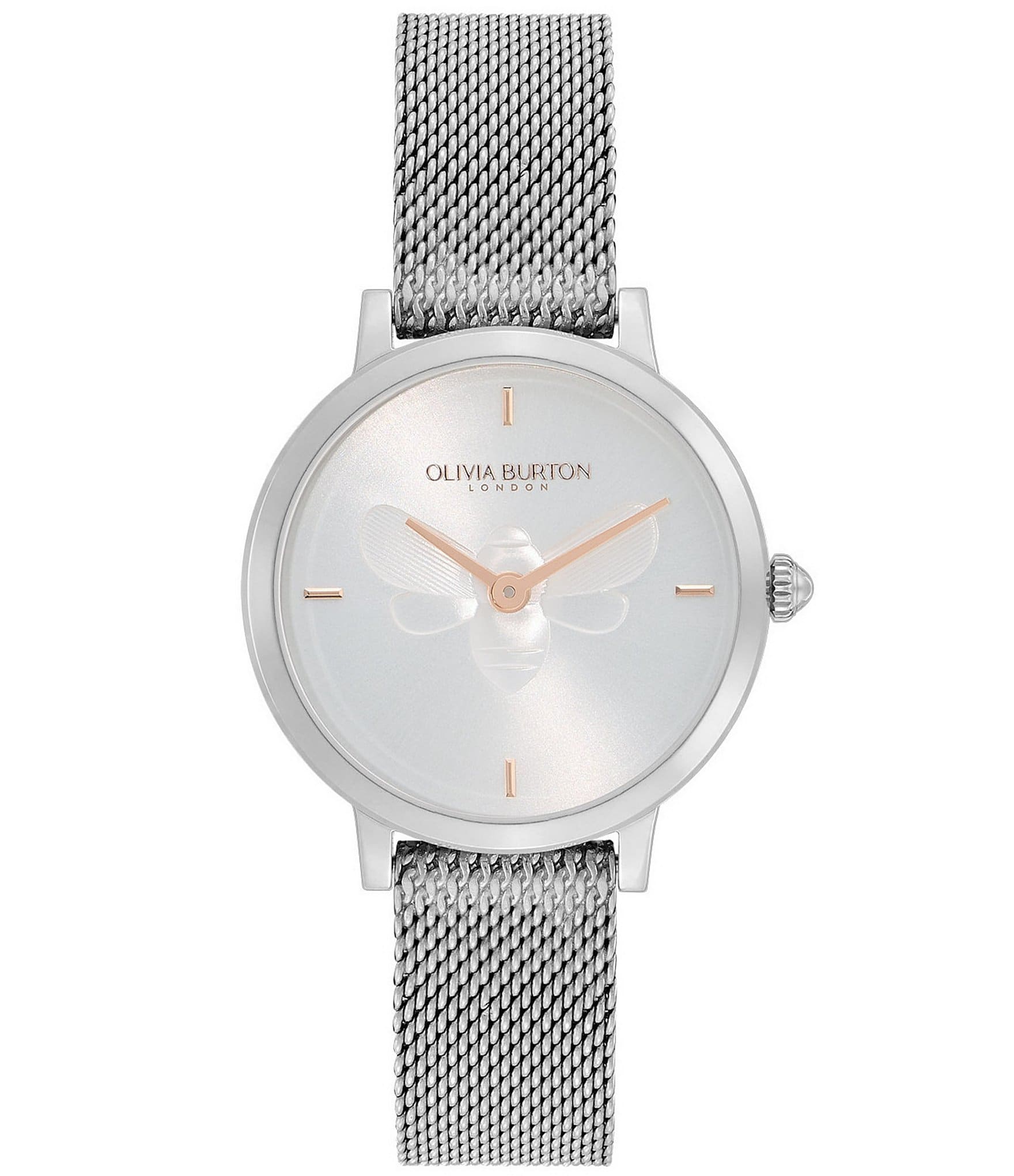 Olivia Burton Women s Bee Ultra Quartz Analog Stainless Steel Mesh Bracelet Watch The Shops at Willow Bend