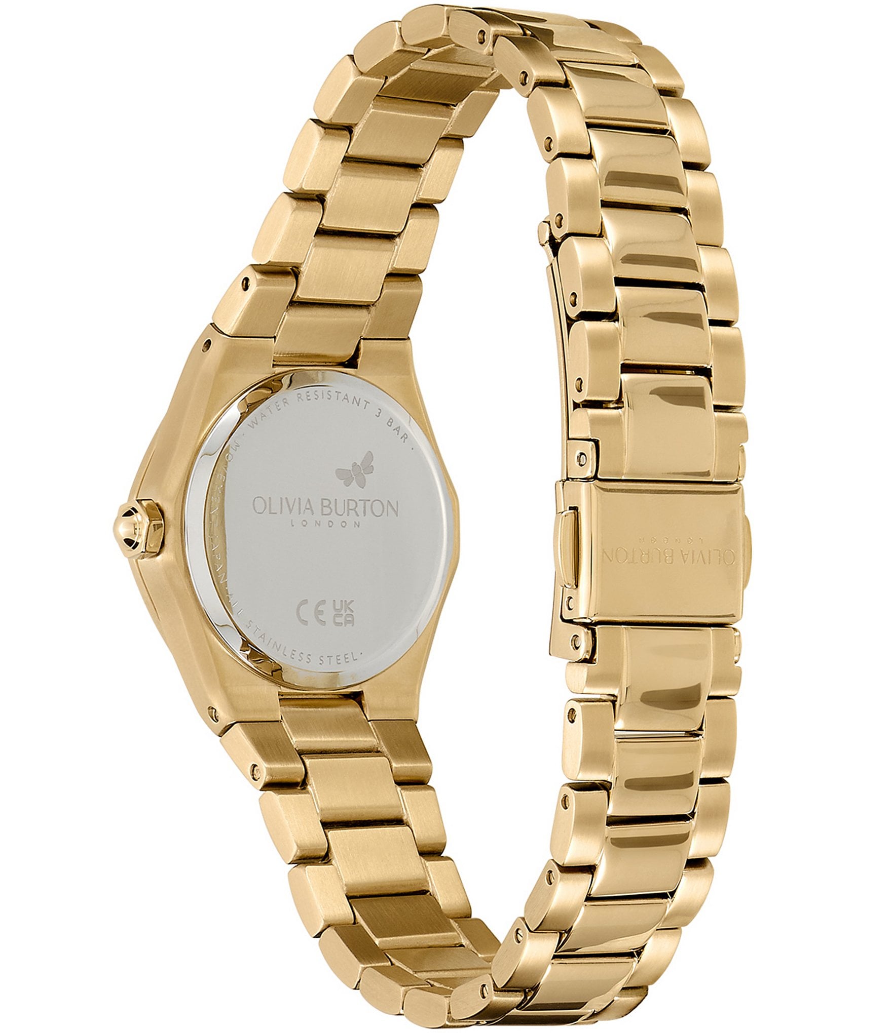 Olivia Burton Women's Mini Hexa Mushroom & Gold Bracelet Watch