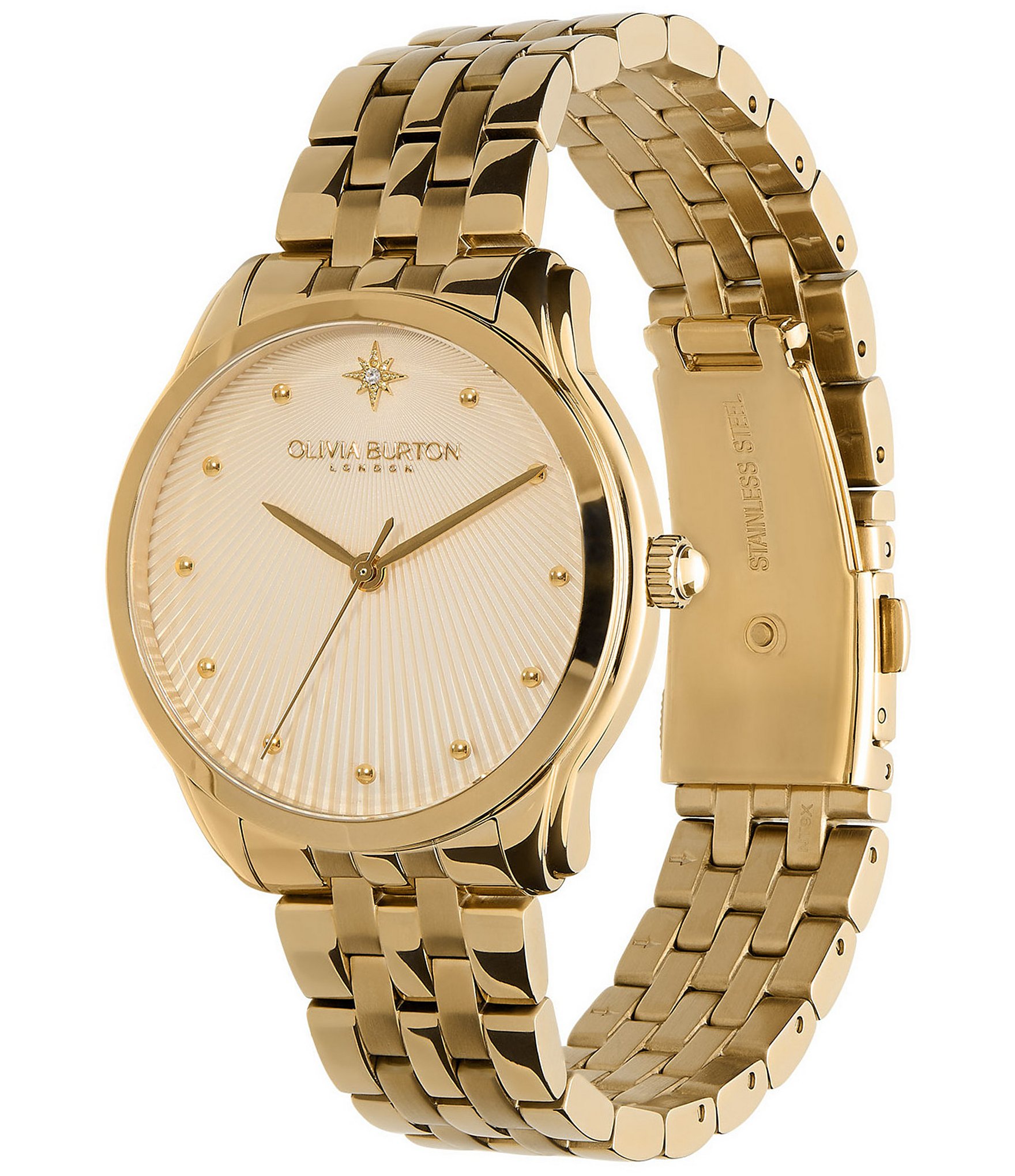 Olivia Burton Women's Starlight Quartz Analog Gold Stainless Steel Bracelet Watch