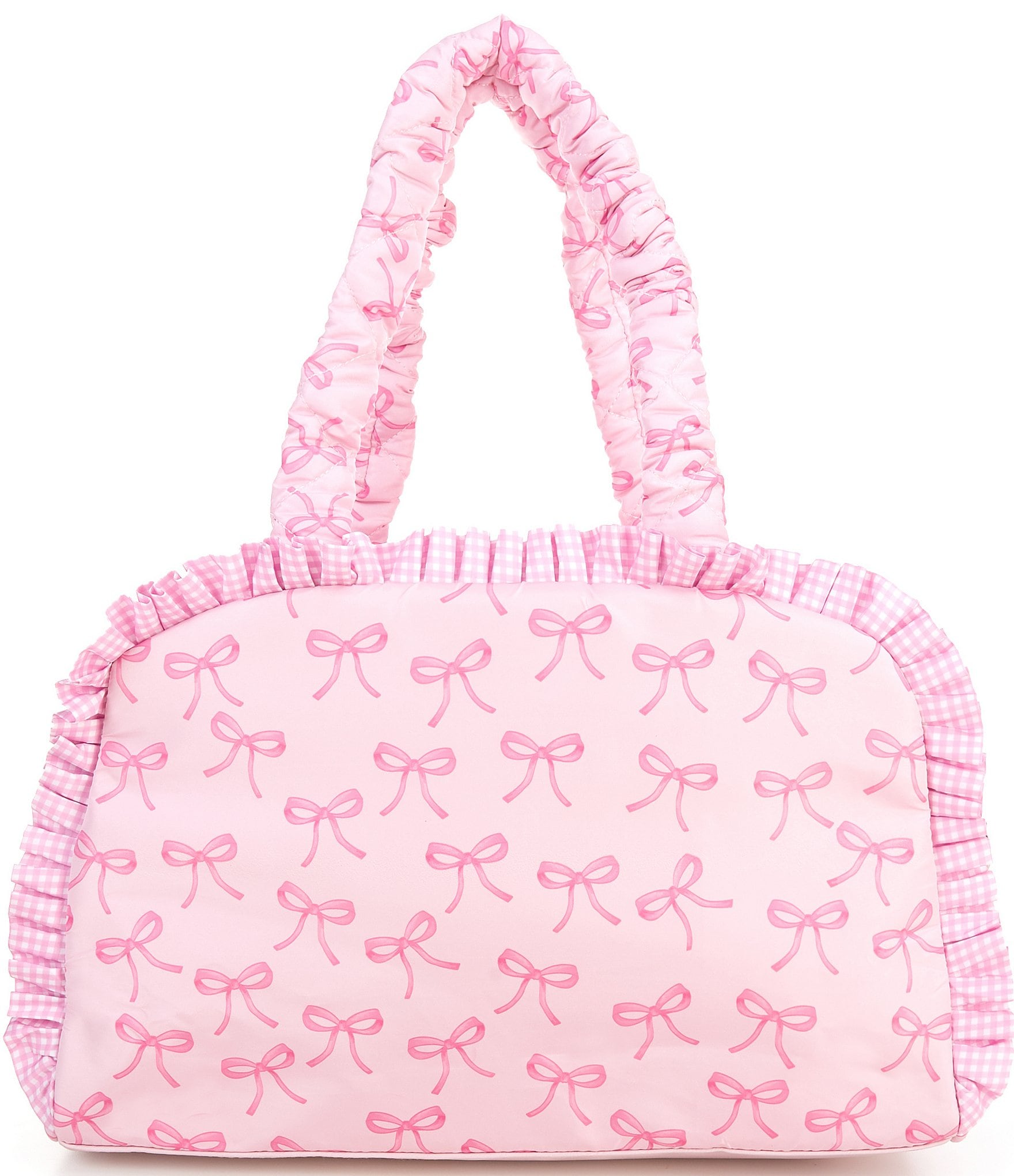 Omg! Accessories Bow Printed Quilted Duffle Bag