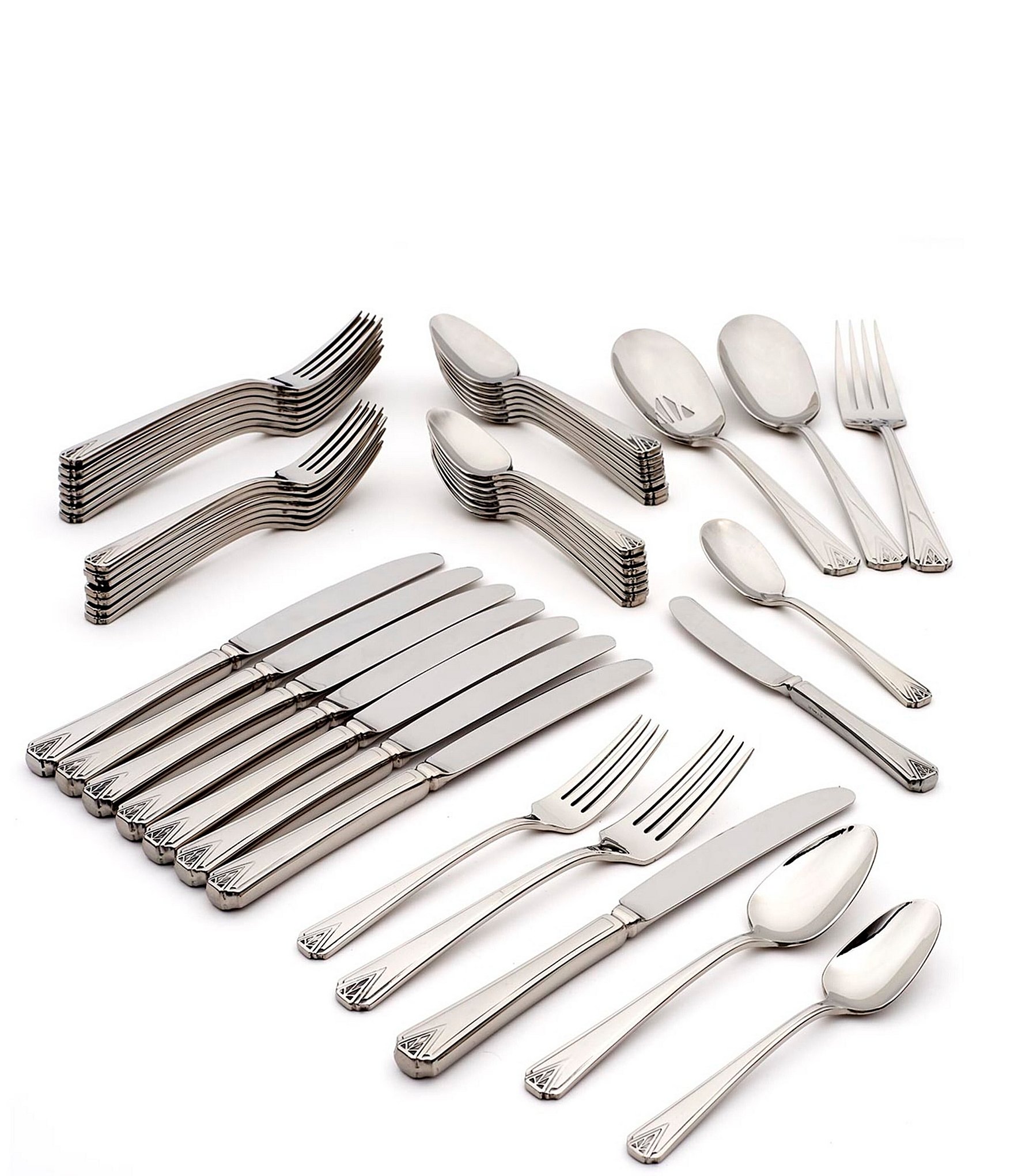 Oneida Deauville 45-Piece Stainless Steel Flatware Set