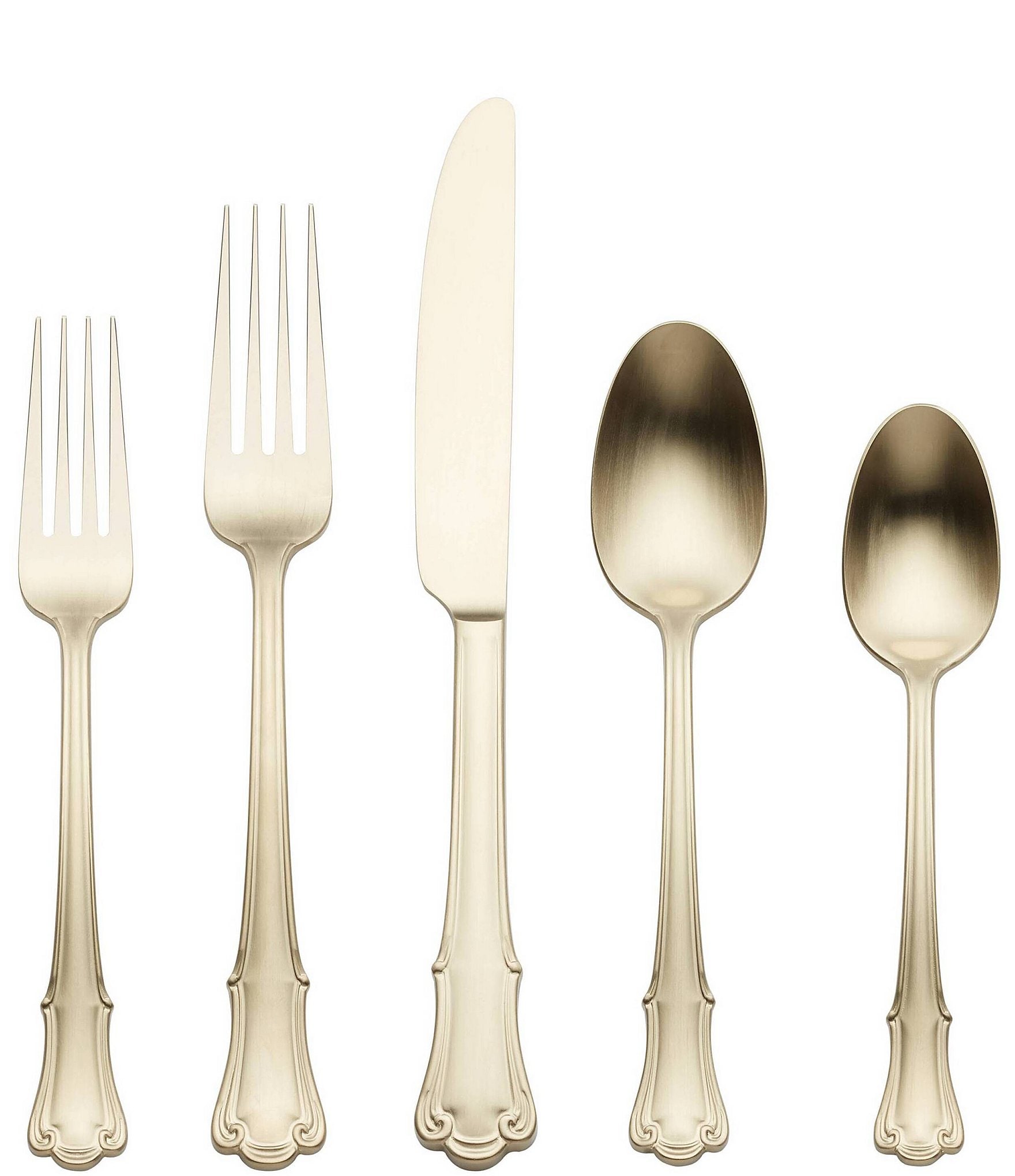 Oneida James Street Satin Champagne 20 Piece Flatware Set | Dillard's