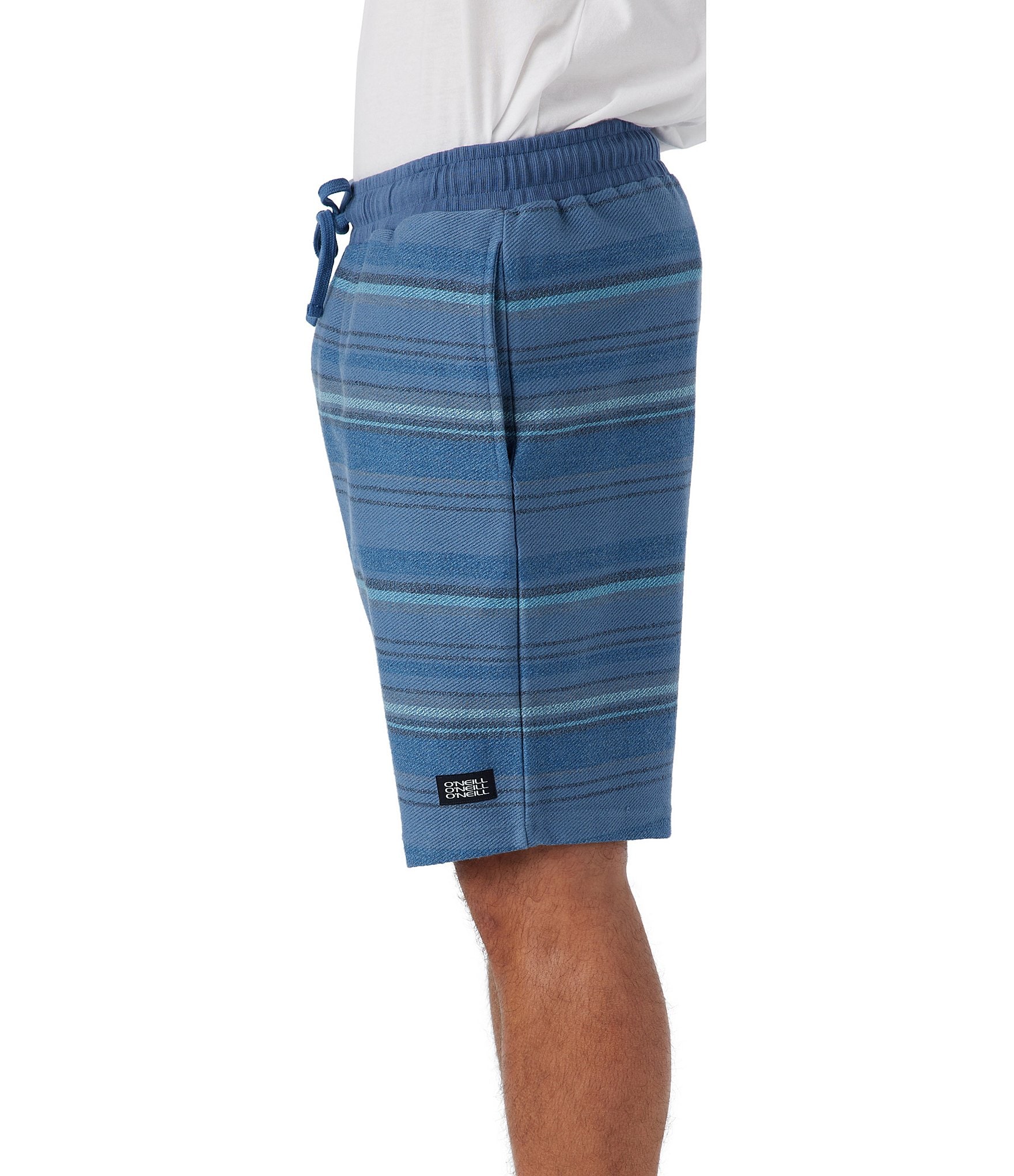 O'Neill Bavaro Yarn-Dyed-Stripe Fleece 19#double; Outseam Shorts