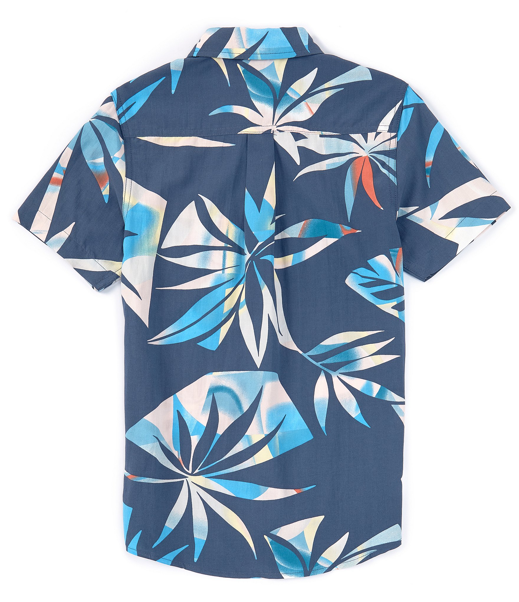 O'Neill Big Boys 8-20 Oasis Tropical Leaf Eco Print Short Sleeve Button-Up Shirt